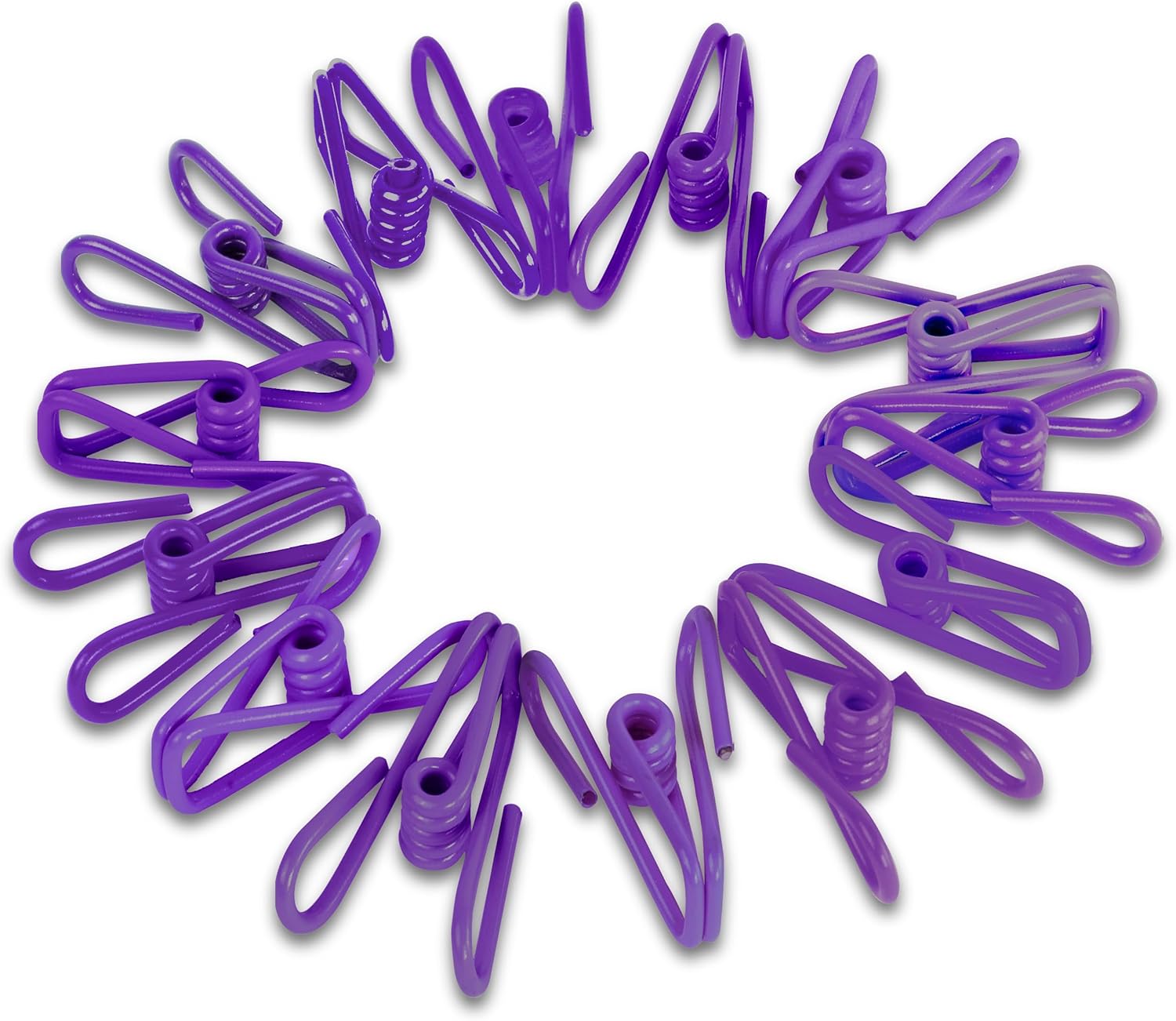 30 Pack Purple Chip Bag Clips for Food - PVC 2 Inch Coated Sealer for Sealing Food - Paper Holder