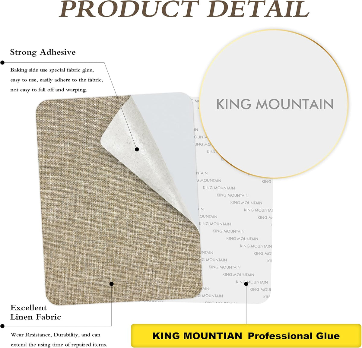 Coarse Linen Repair Patches, Self-Adhesive Linen Fabric Patches, 8X11 inch Extra Size, Multi Color