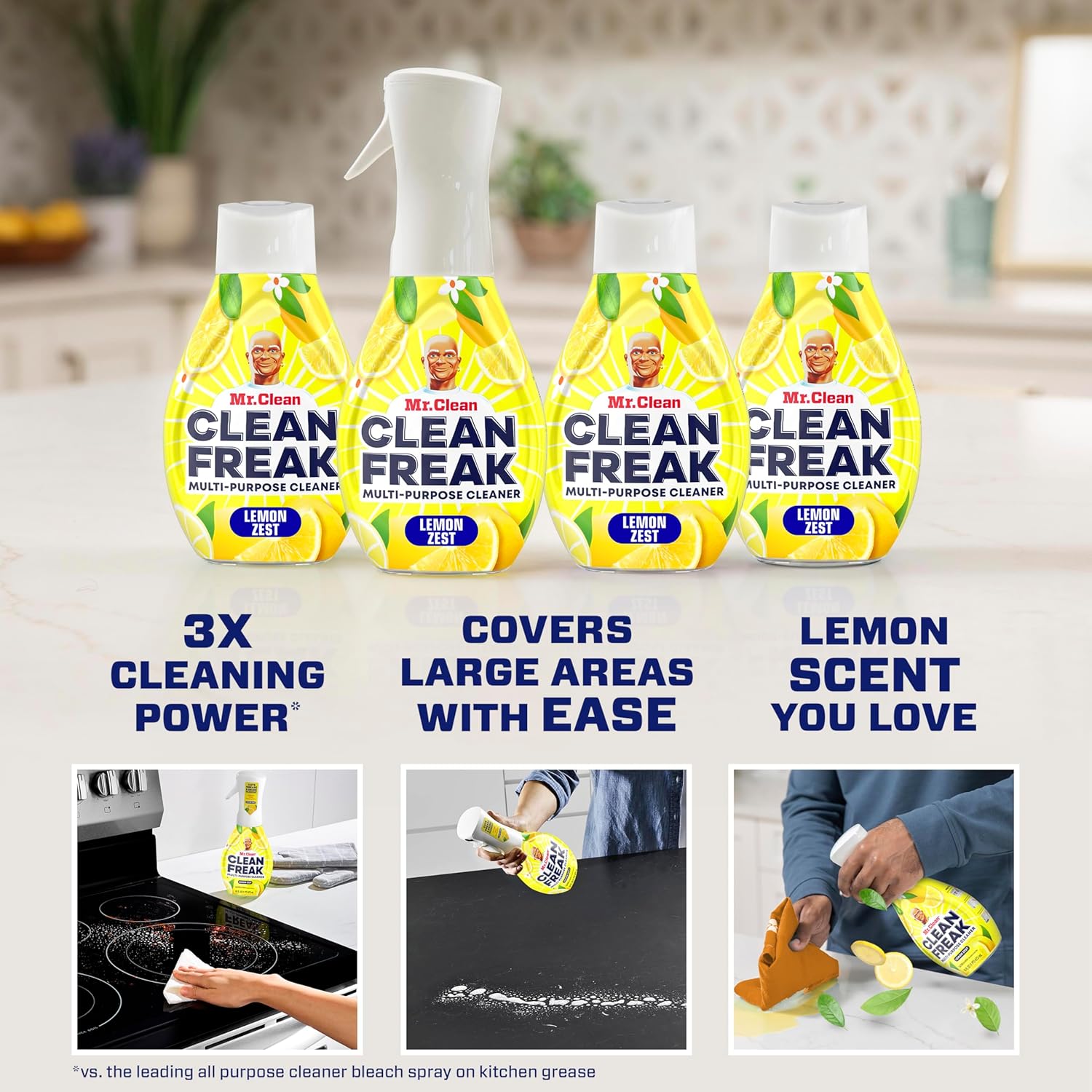 Mr. Clean Clean Freak Multi Surface Cleaning Spray, Deep Cleaning Mist Starter Kit and Refill