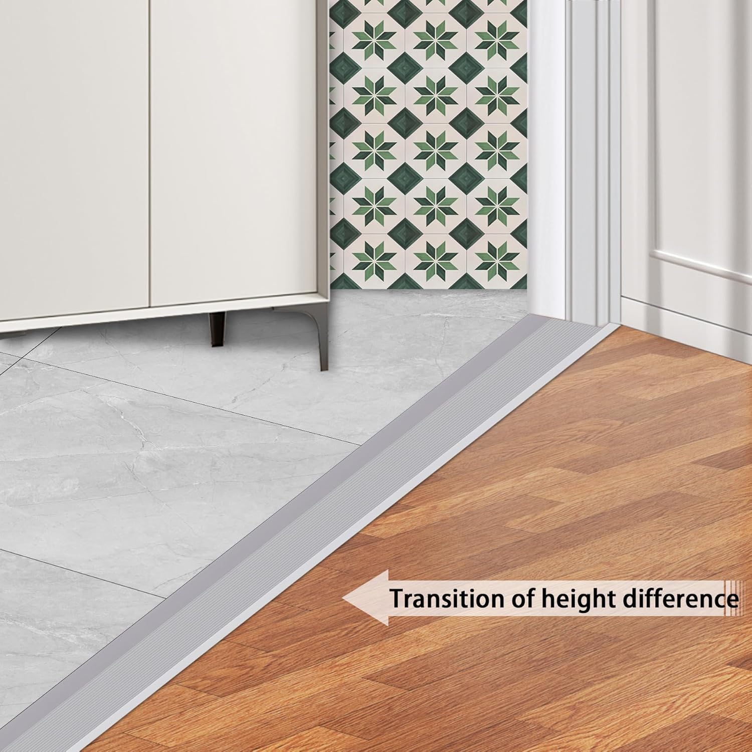 Gaahing Aluminum Floor Transition Threshold Strip, Bridge The Height Gap Between 0.3 to 1.6 inches