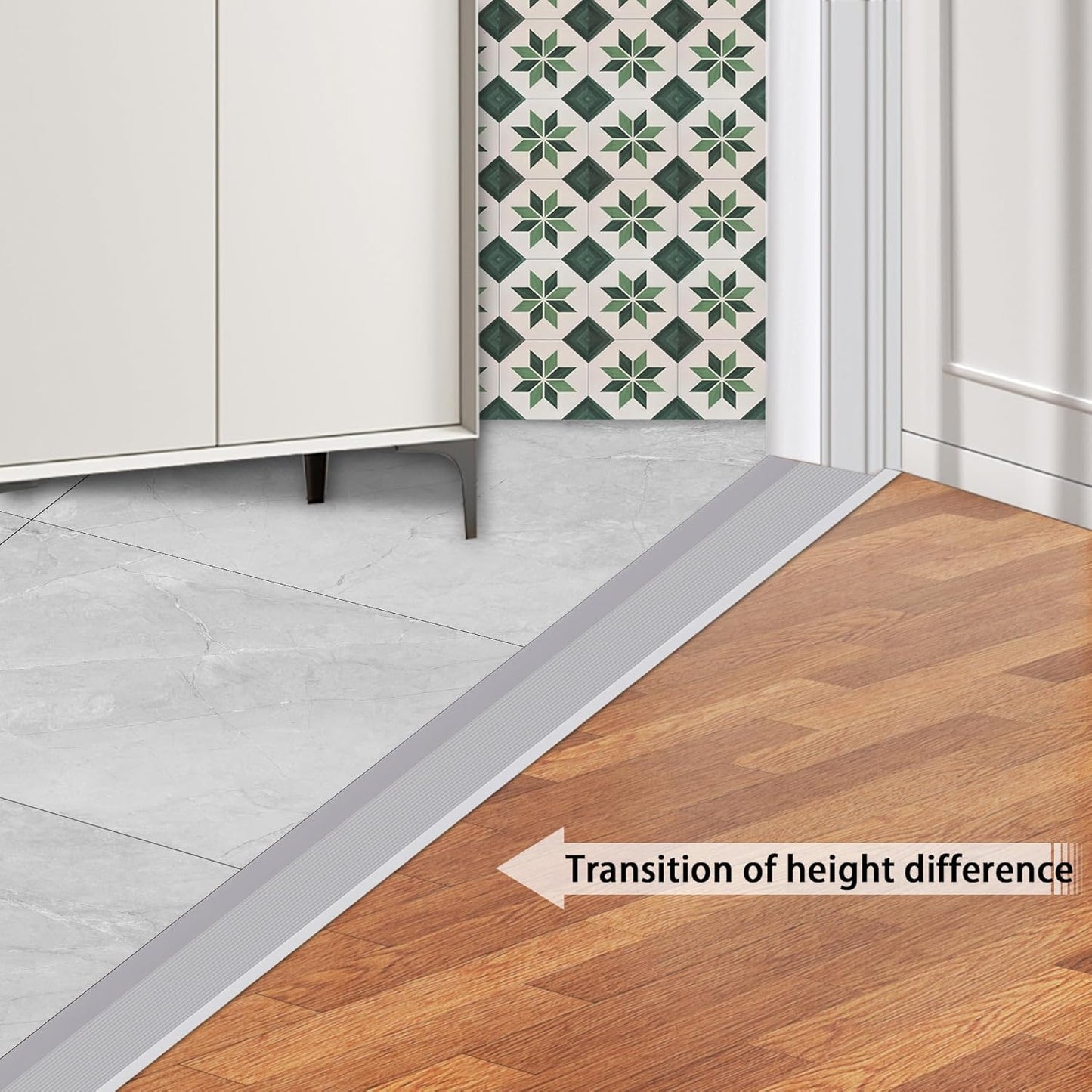 Gaahing Aluminum Floor Transition Threshold Strip, Bridge The Height Gap Between 0.3 to 1.6 inches