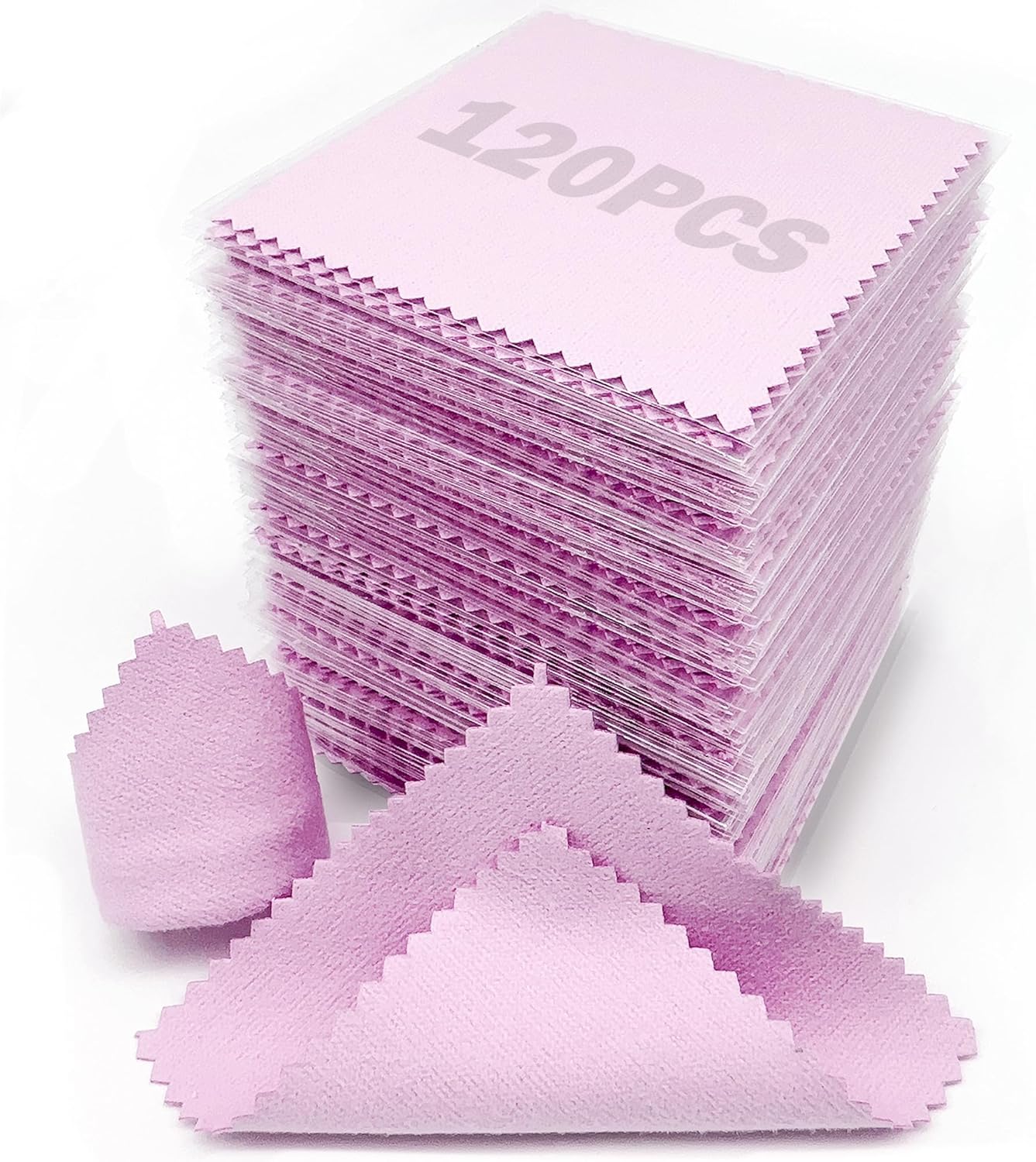 XIAOXINGYUN 120PCS Jewelry Cleaning Cloth Jewelry Polishing Cloths Individually Wrapped Silver