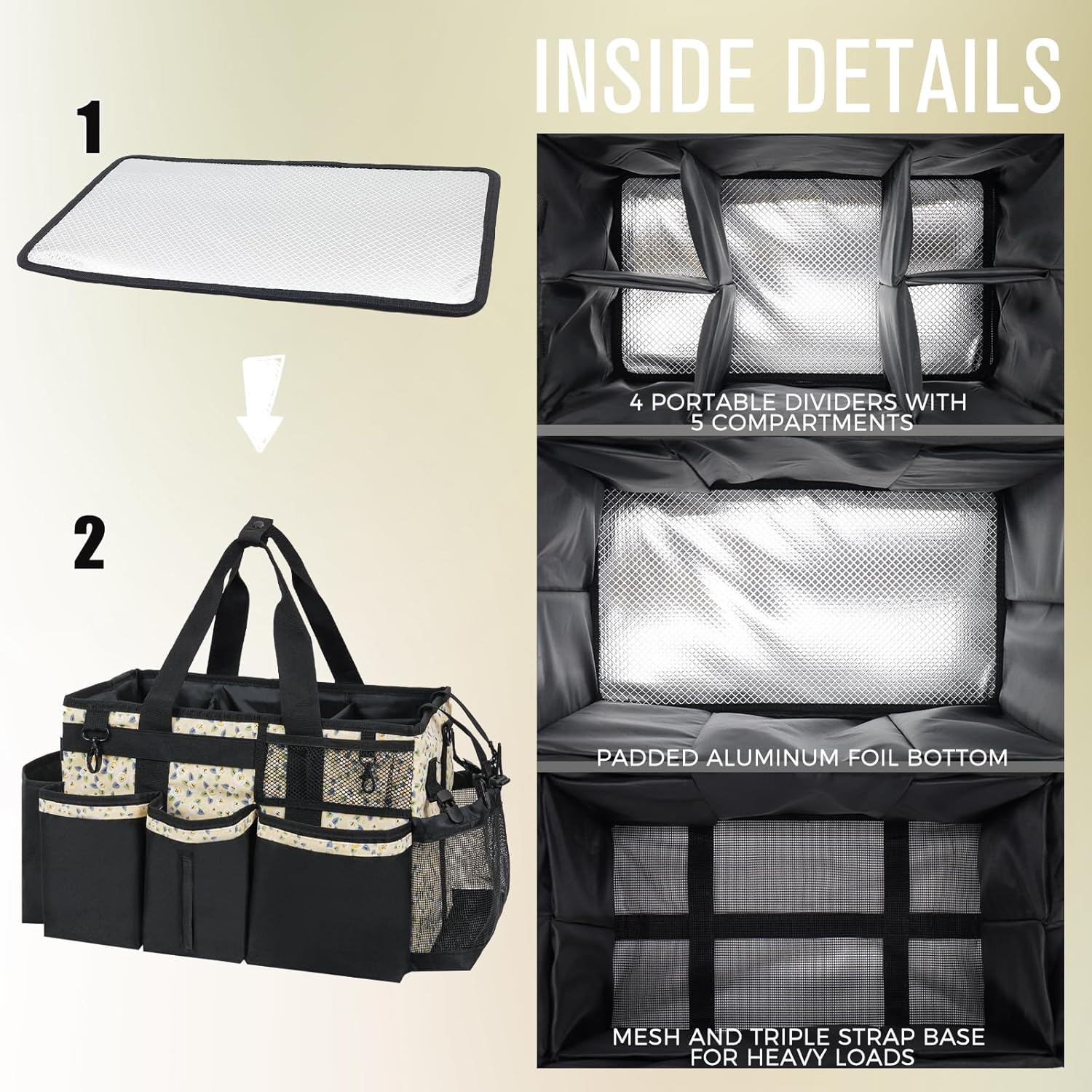 Wearable Cleaning Caddy, Cleaning Caddy Supplies Organizer with Handle & Shoulder Straps for