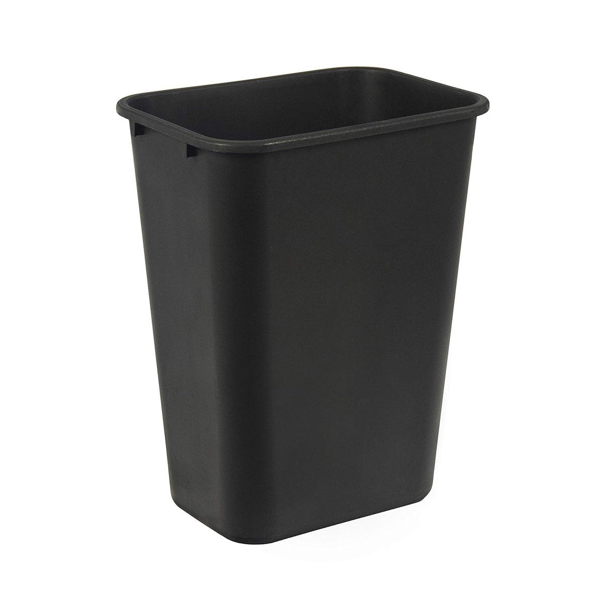 Amazon Basics Trash Can, Rectangular Commercial Office Wastebasket, 10 Gallon (Pack Of 1), Black