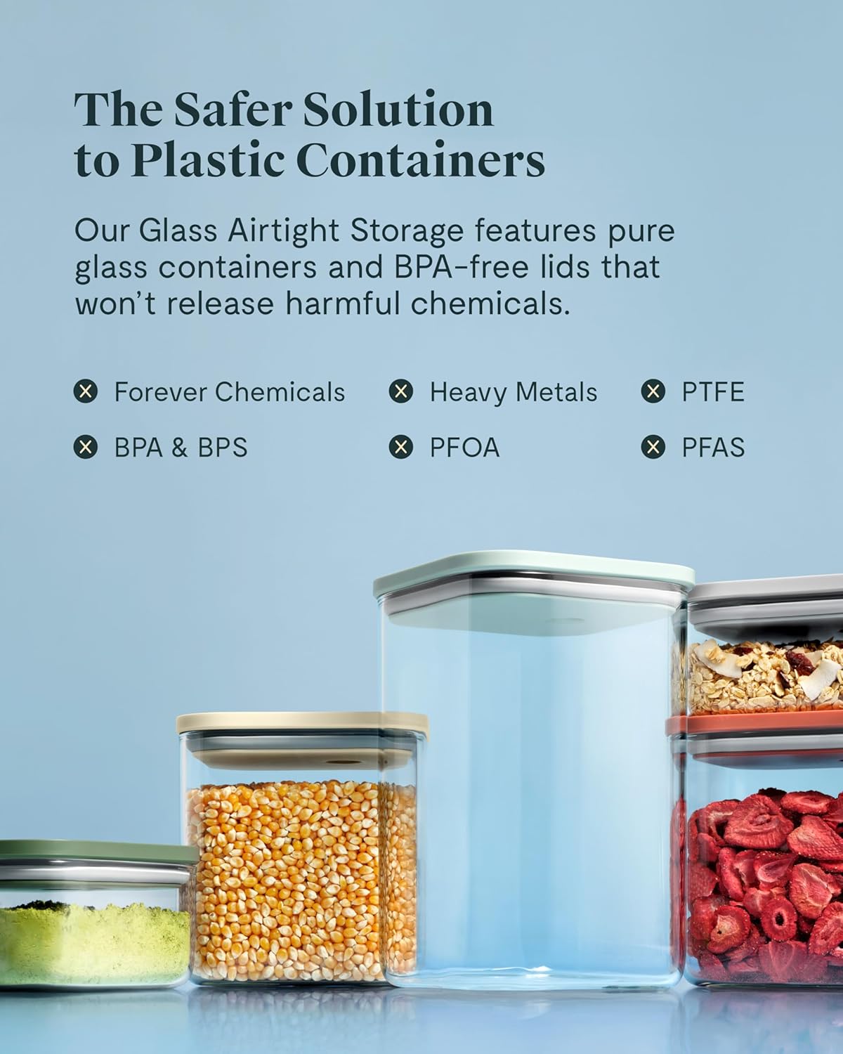 Caraway 14-Piece Glass Airtight Food Storage Containers with Lids – Non-Toxic, BPA-Free Kitchen