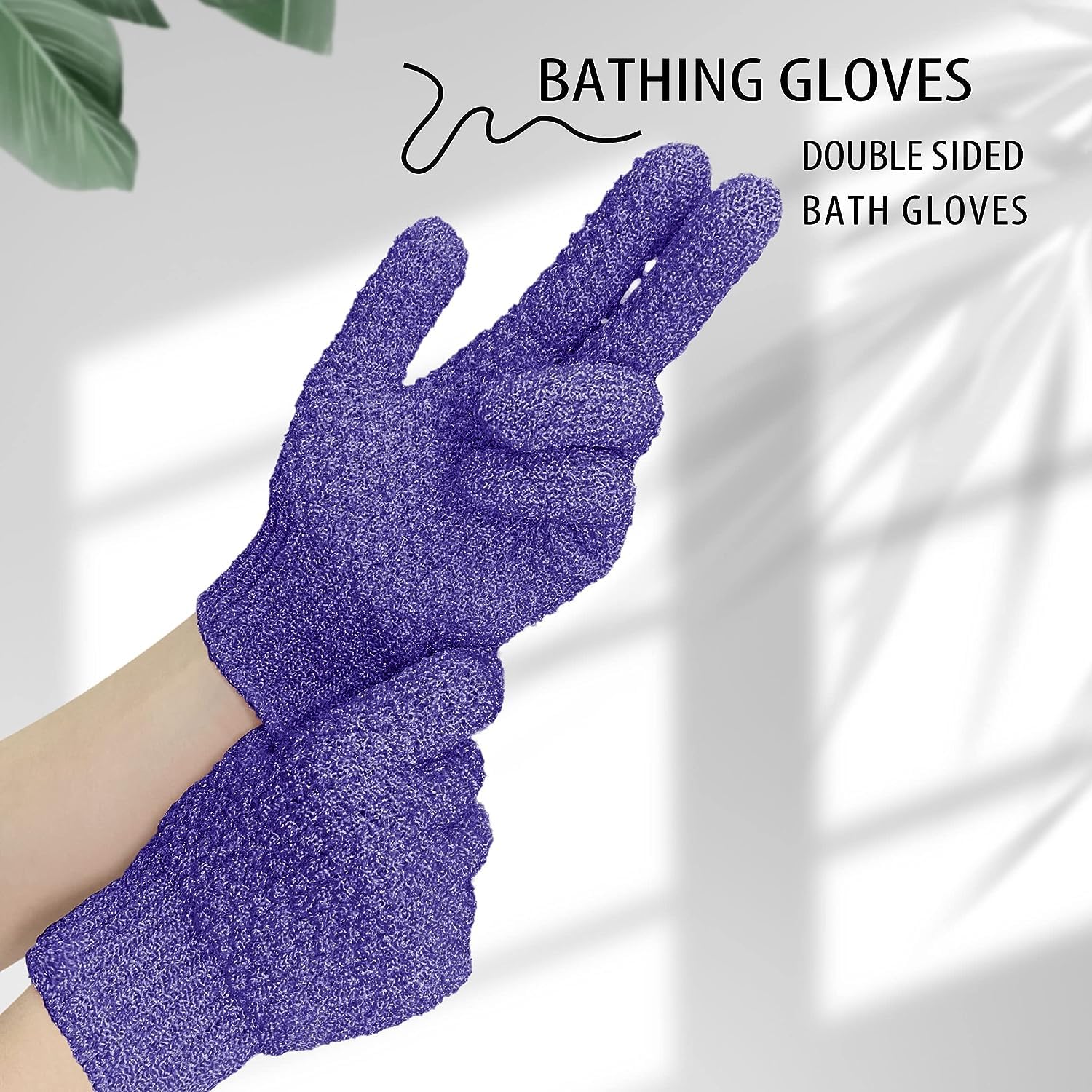 Evridwear Exfoliating Gloves for Shower, 100% Nylon Thick Soft Medium Heavy Bathing Gloves Dead