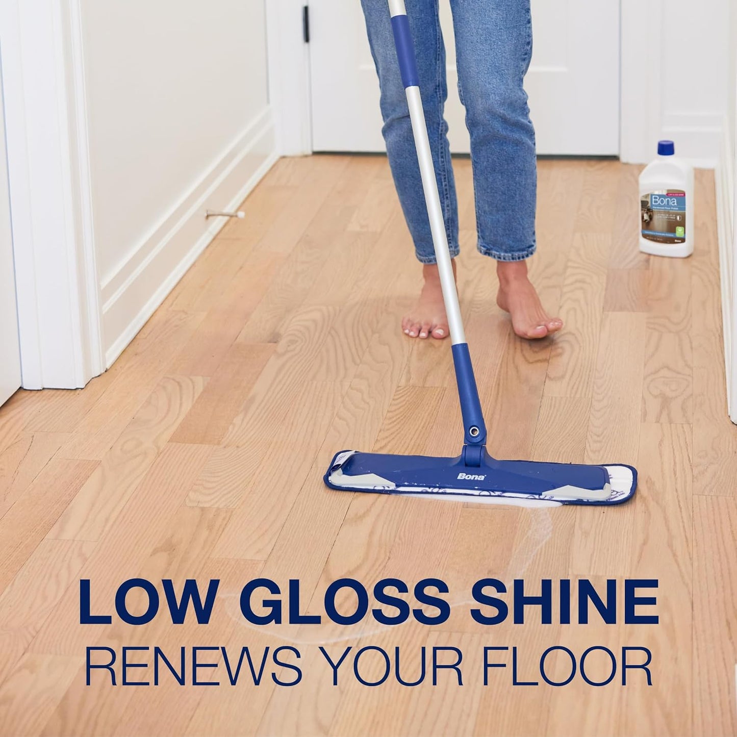 Bona Hardwood Floor Polish - 32 fl oz - Low Gloss Shine - Polish for Wood Floors - Protects and