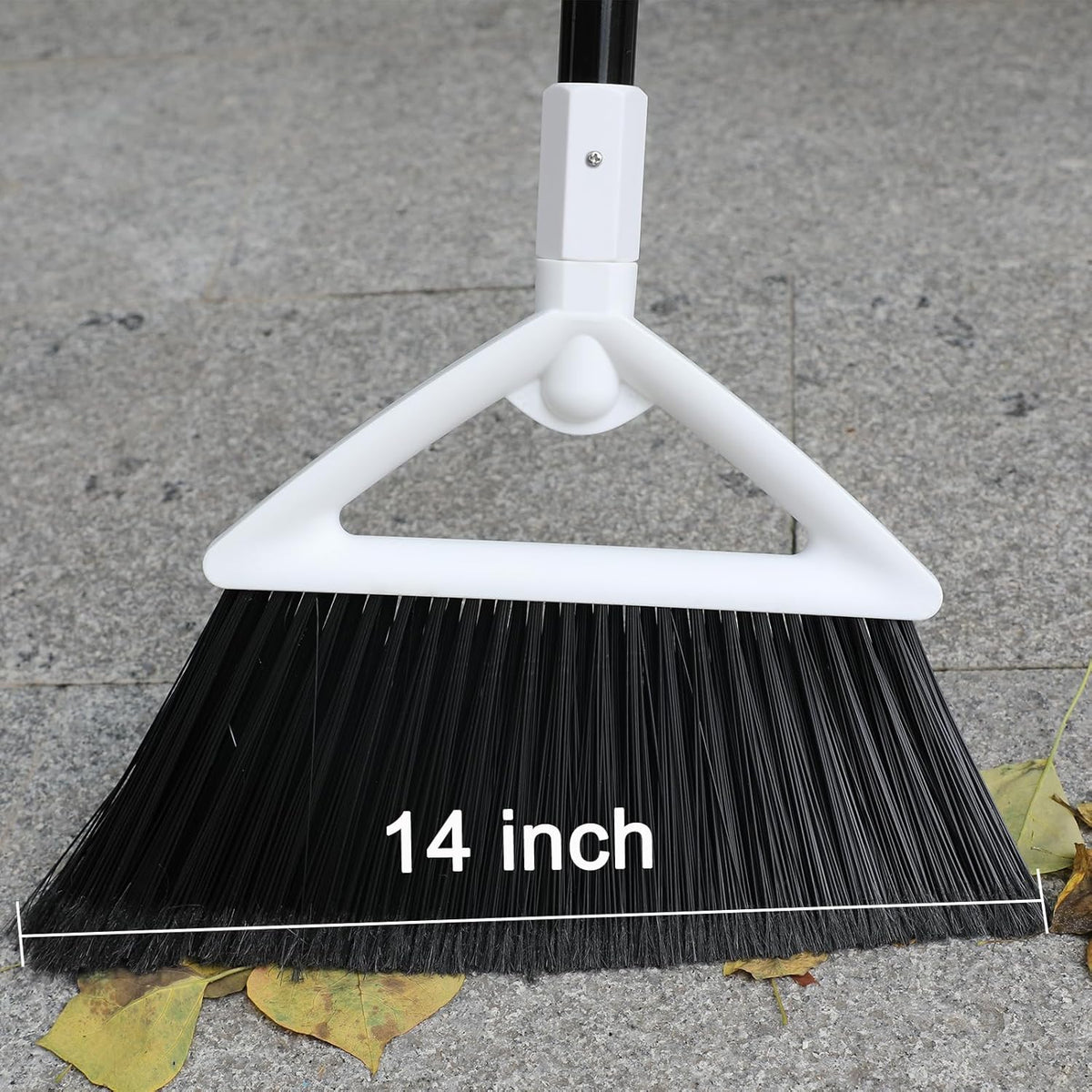 4 Pack Outdoor Indoor Broom, Brooms for Sweeeping Indoor, Heavy-Duty Kitchen Broom with Long Pole