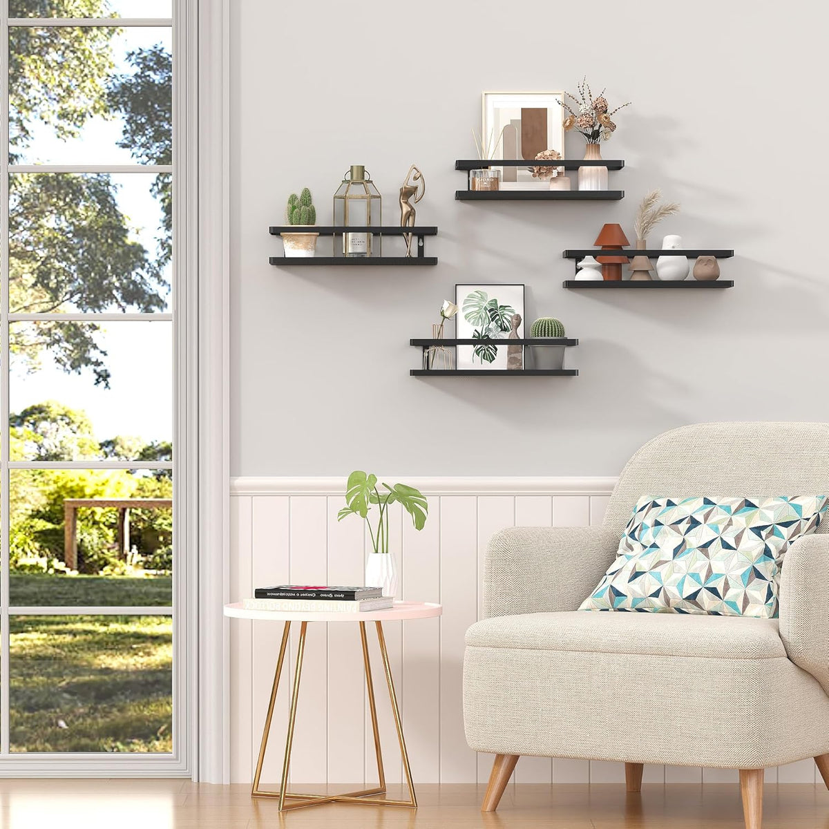 PUSDON Hanging Storage Baskets Organizer Wall Mount, Metal Wire Storage Bin Rack for Kitchen