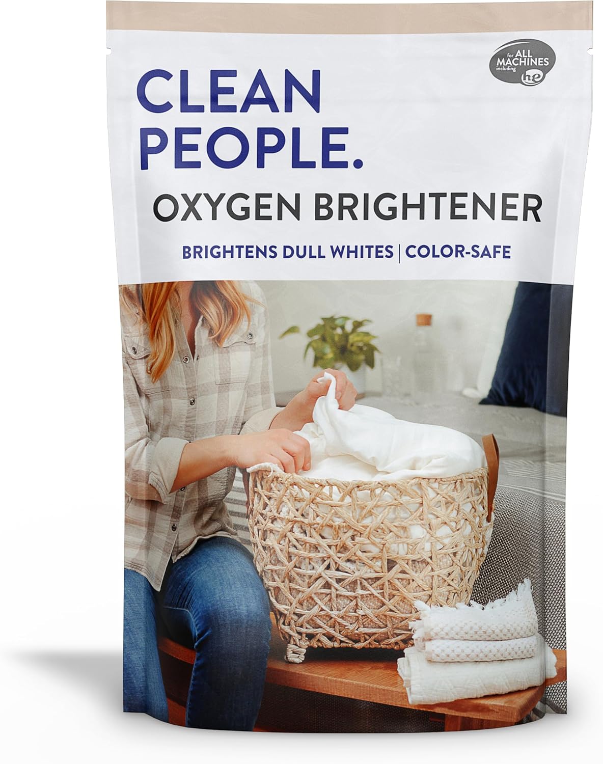The Clean People Oxygen Brightener Stain Remover | Bleach Alternative, Simple Ingredients
