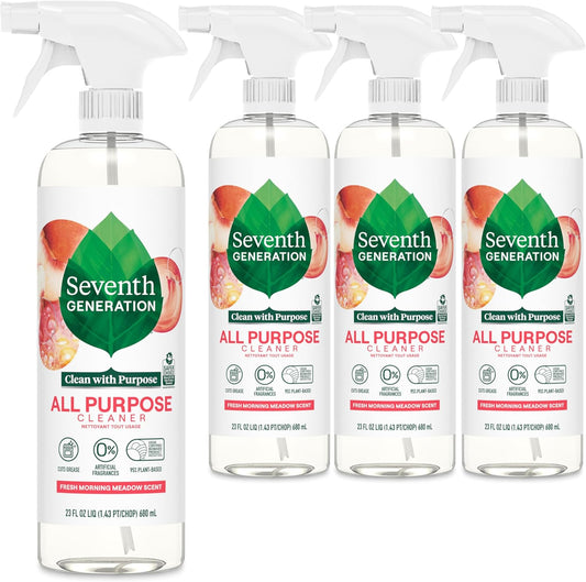 Seventh Generation All Purpose Cleaner, Degreasing Formula, Fresh Morning Meadow Scent, 23 oz (Pack