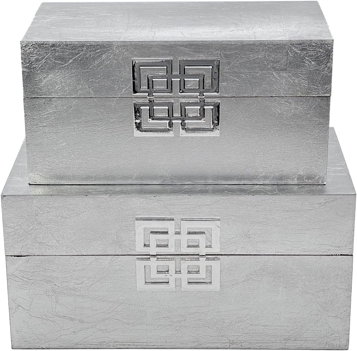 Galt International Storage Box Set Decorative Storage Box w/Hinged Lid Classic Design Wood Decor