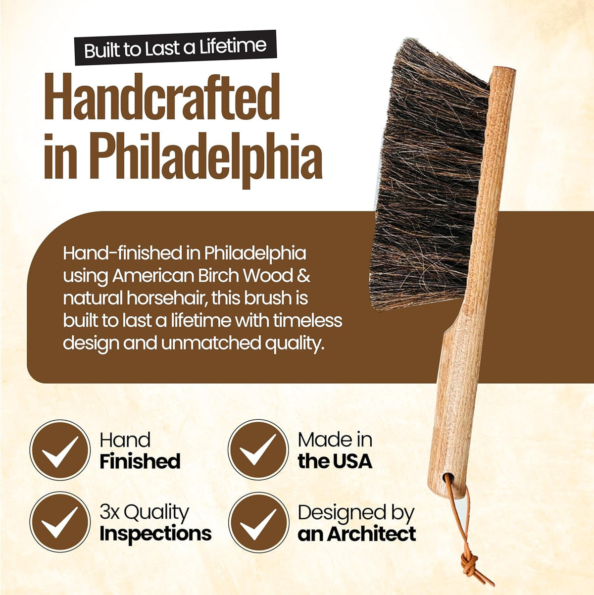 Dustpan Bench Woodworking Brush-USA 13 inch Horsehair Brushes are Used for Counter, Furniture