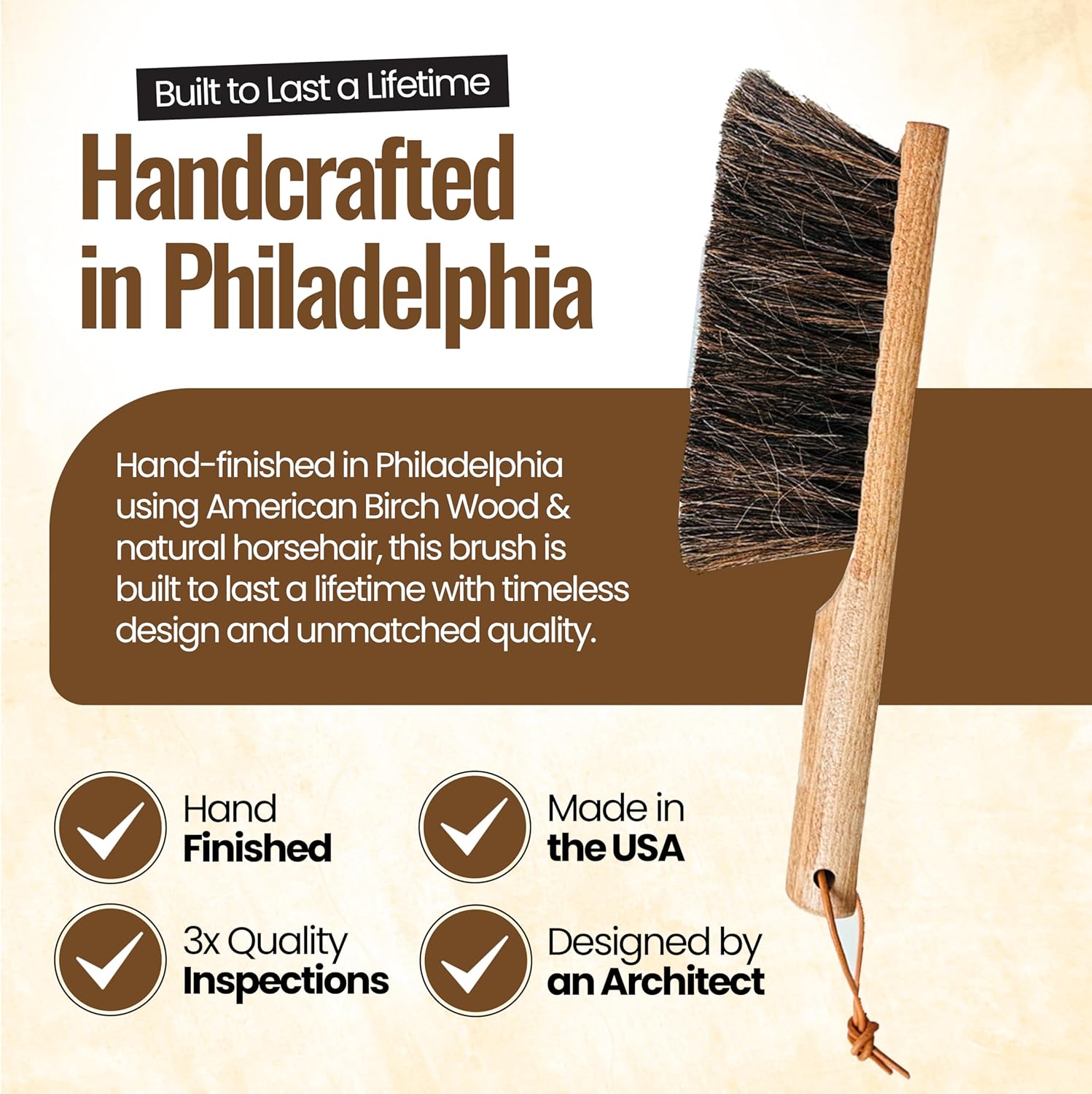 Dustpan Bench Woodworking Brush-USA 13 inch Horsehair Brushes are Used for Counter, Furniture