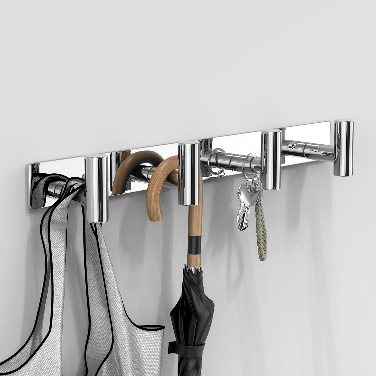 VAEHOLD Hat and Coat Wall Mount Rack - Hooks for Robes, Bags, Keys, and Towels - Bathroom Towel