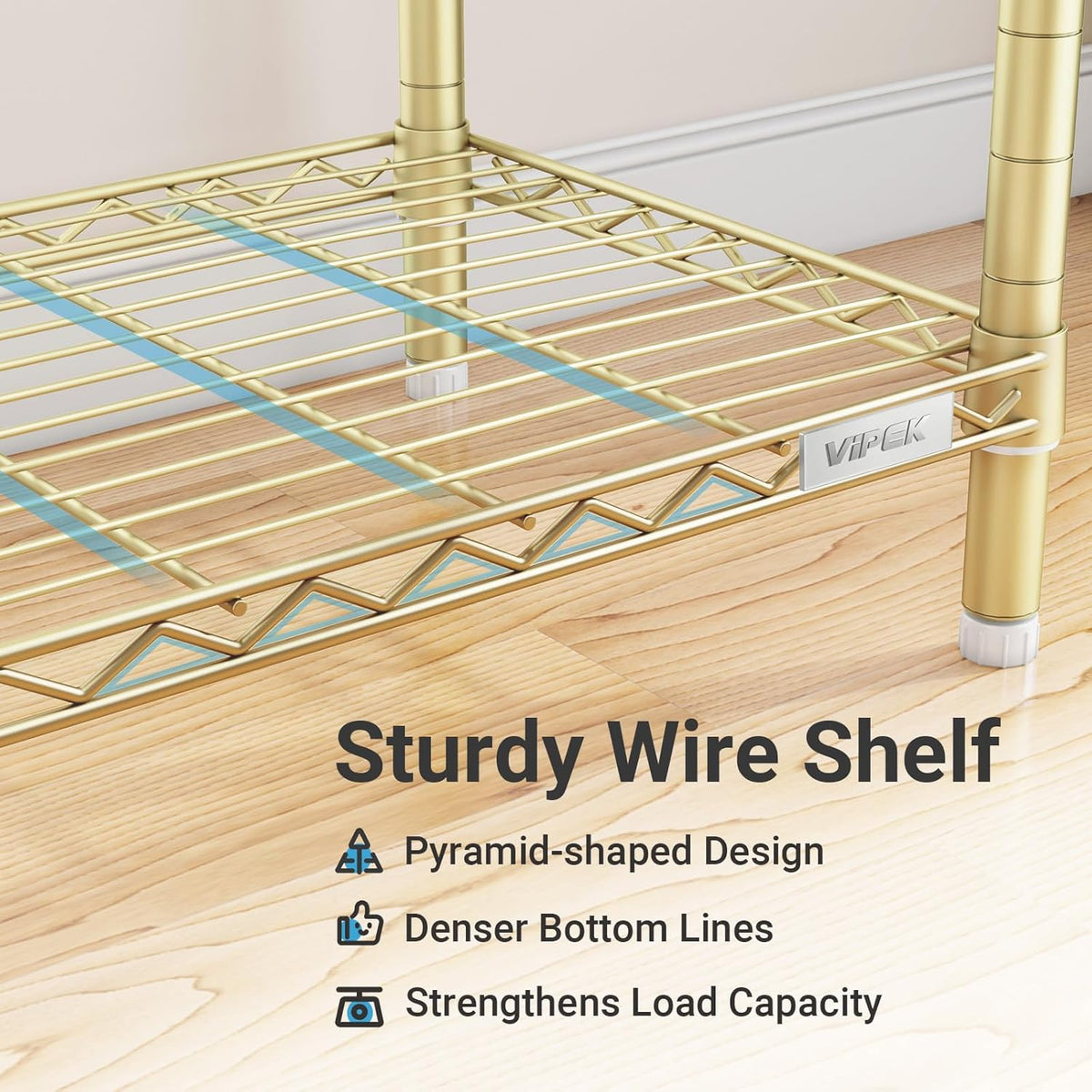 VIPEK Classic V6 Wire Garment Rack Heavy Duty Clothes Rack with 7 Adjustable Shelves & 4 Hanging