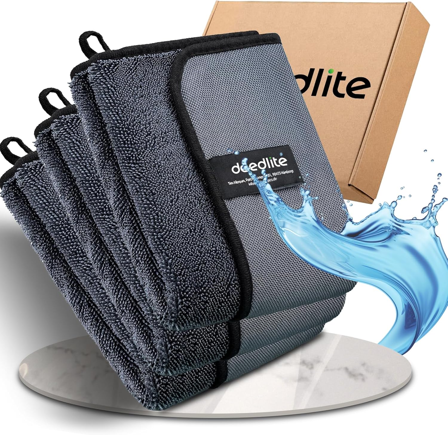 Shiny Bath Wipes Shower Cleaning Cloths, Premium Car Drying Towel | Ultra Absorbent Twisted-Loop
