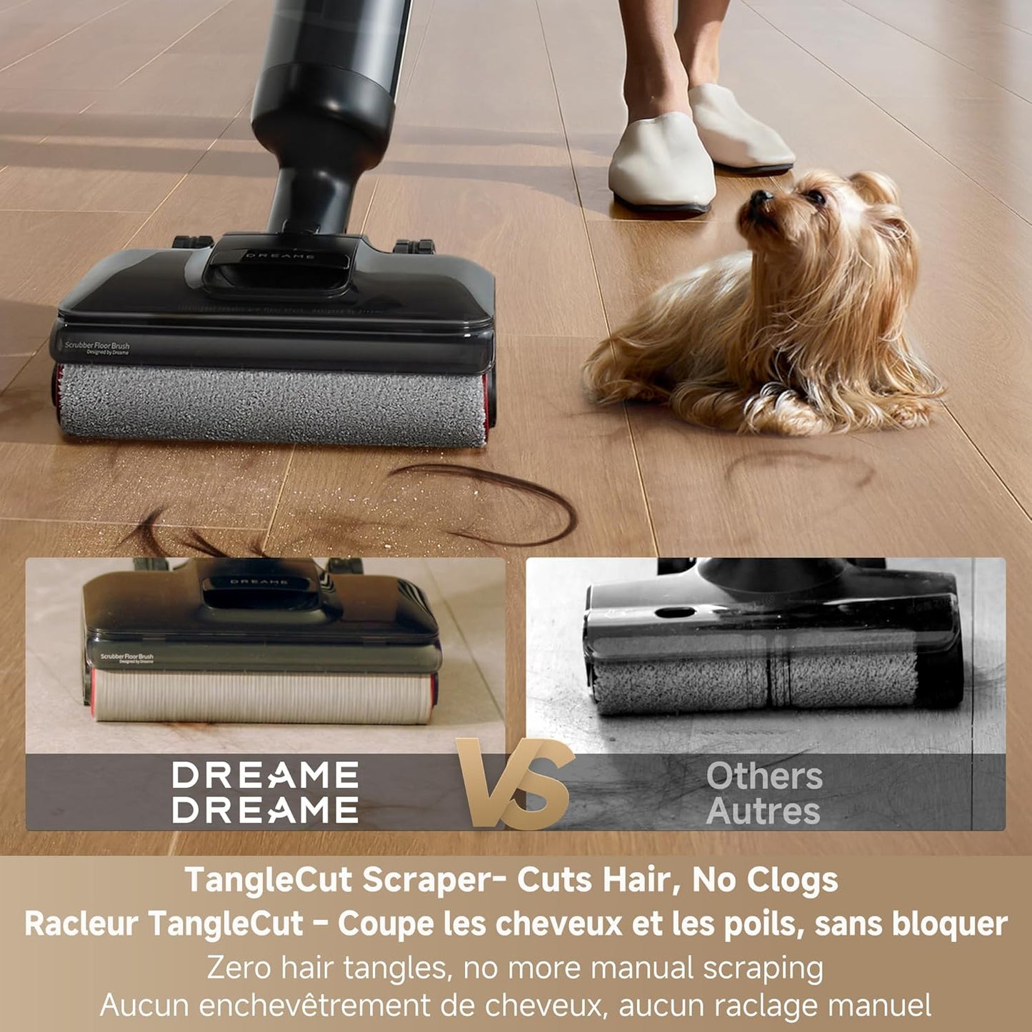 DREAME H12 FlexReach Vacuum Mop, 0 Tangle Wet Dry Vacuum Cleaner, Cordless Vacuum Mop All-in-One