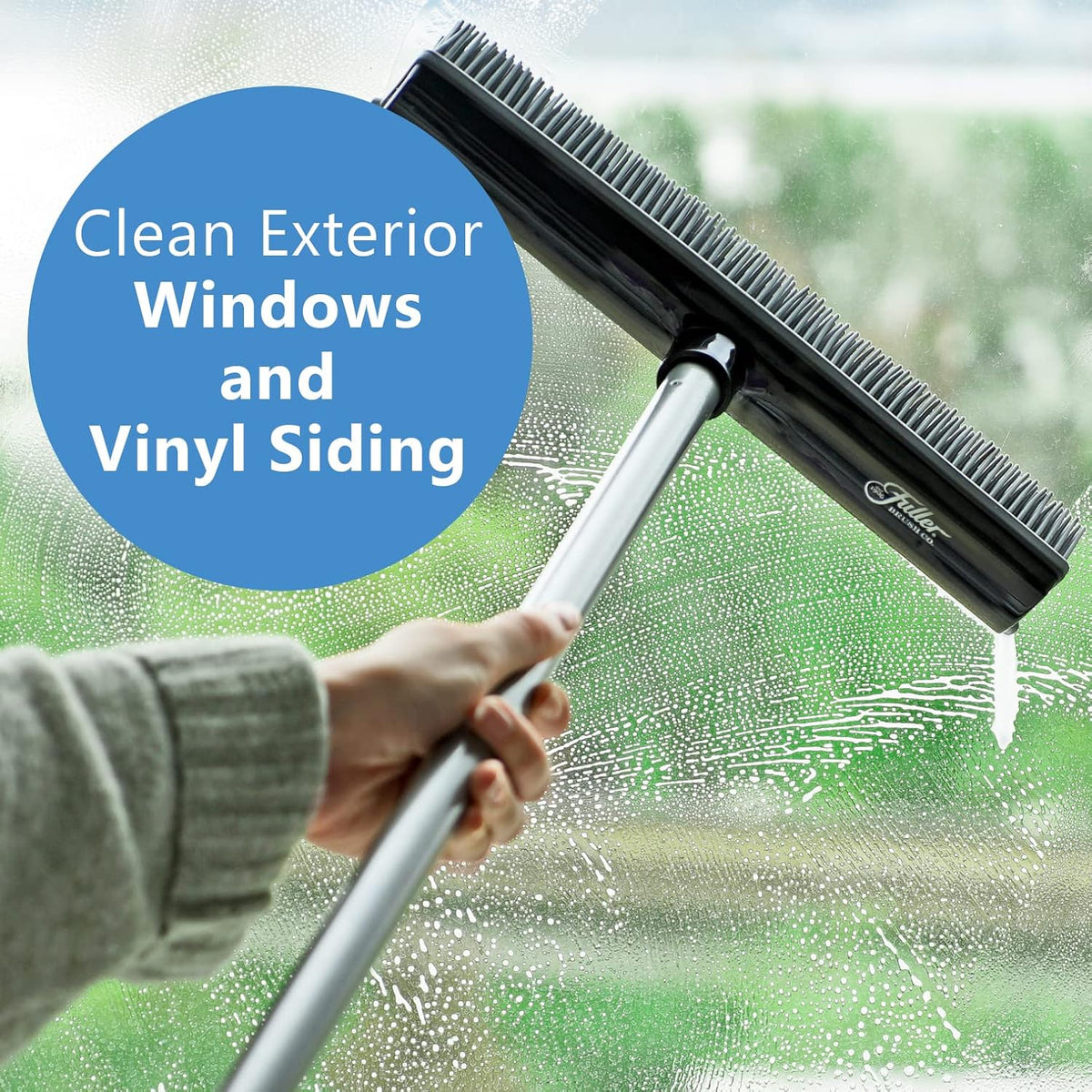 Fuller Brush Rubber Broom – for Carpets Floors Stairs Upholstery – Electrostatic Action Removes Pet