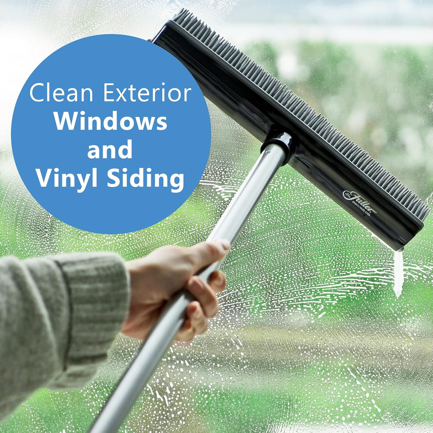 Fuller Brush Rubber Broom – for Carpets Floors Stairs Upholstery – Electrostatic Action Removes Pet