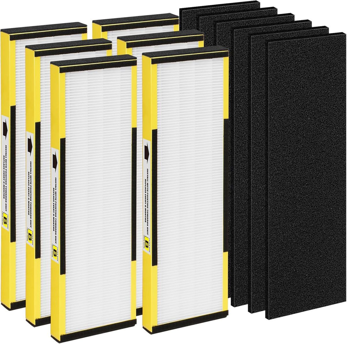 6 Packs FLT4825 H13 True HEPA Replacement Filter B Compatible with AC4300BPTCA, CDAP4500BCA