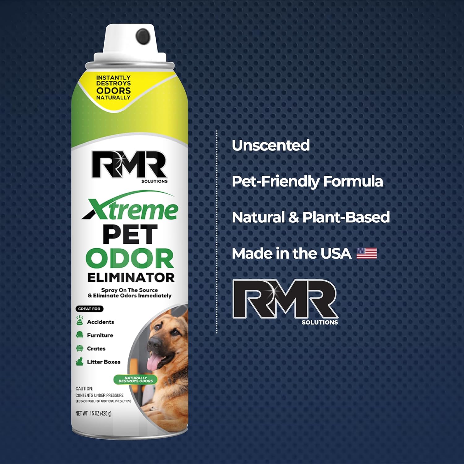 RMR Xtreme Pet Odor Eliminator Spray - Neutralize Strong Urine, Litter, Furniture, Crate, and
