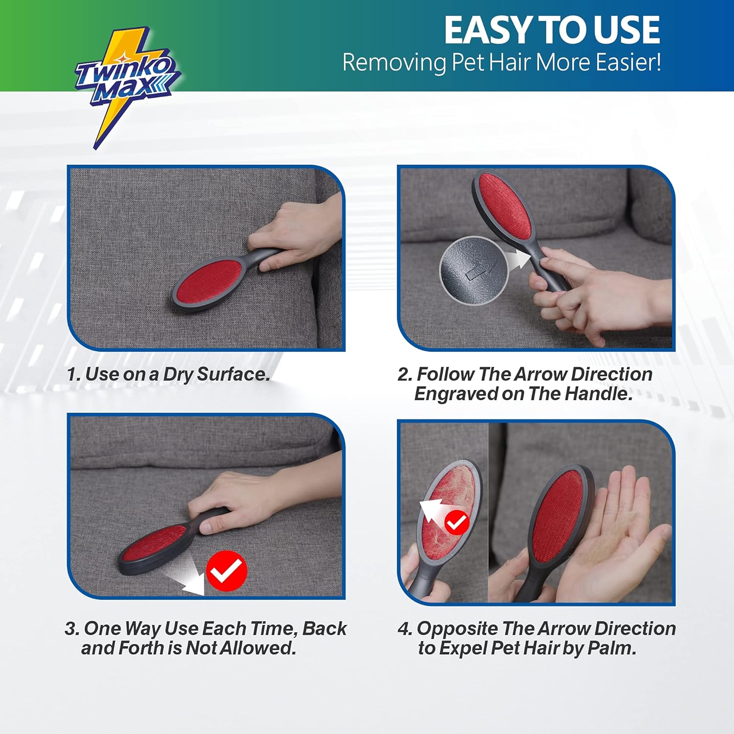 Lint Brush, Lint Remover, Pet Hair Remover, Clothes Brush, Magic Lint Remover Brush, Sheet and