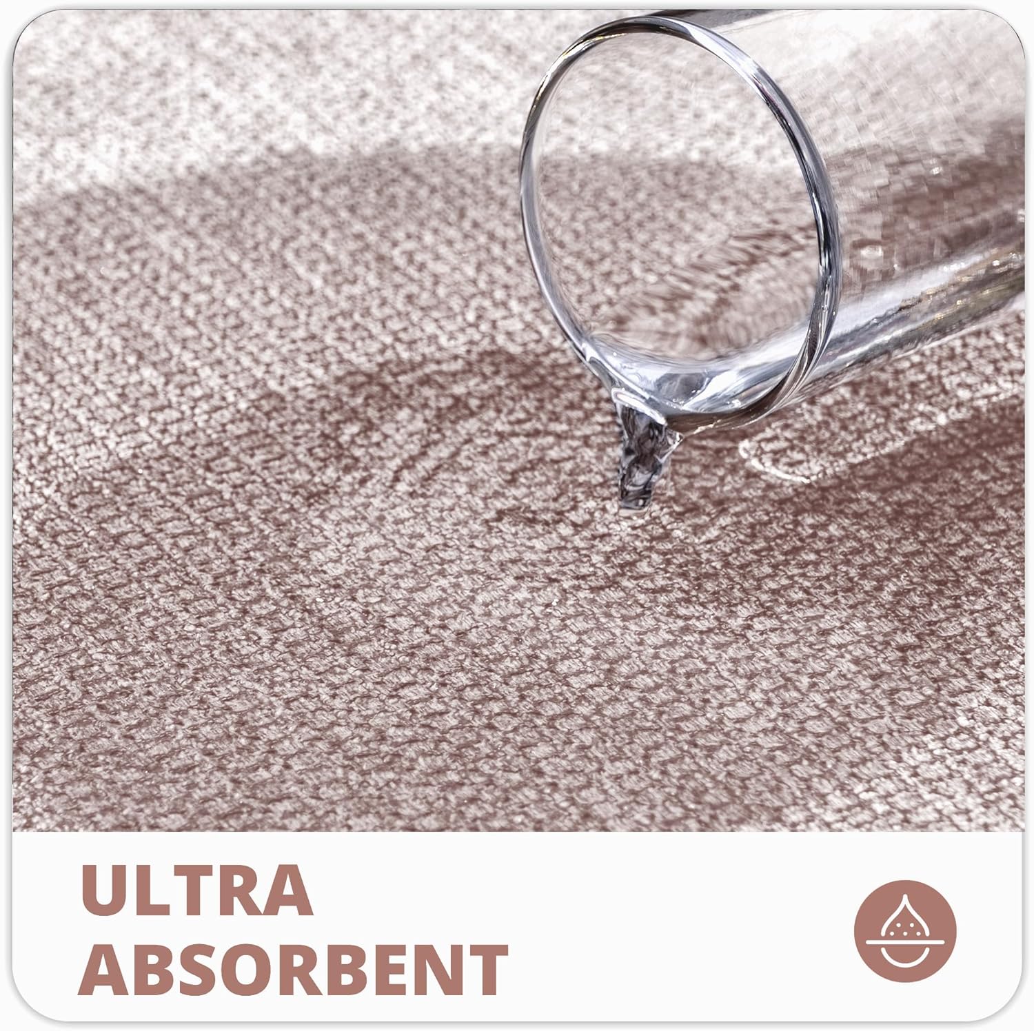 Toilet Rugs U Shaped Bathroom Rug,Machine Washable Non Slip Quick Dry Super Absorbent Ultra Thin