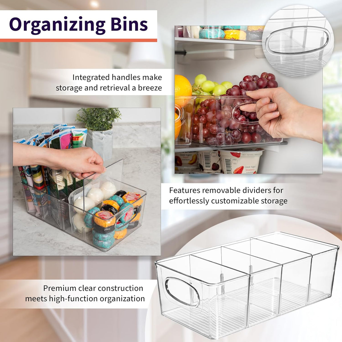 Pantry Organizers and Storage and Cabinet Organizer, 4 Pack - Kitchen Organizers and Storage, Great