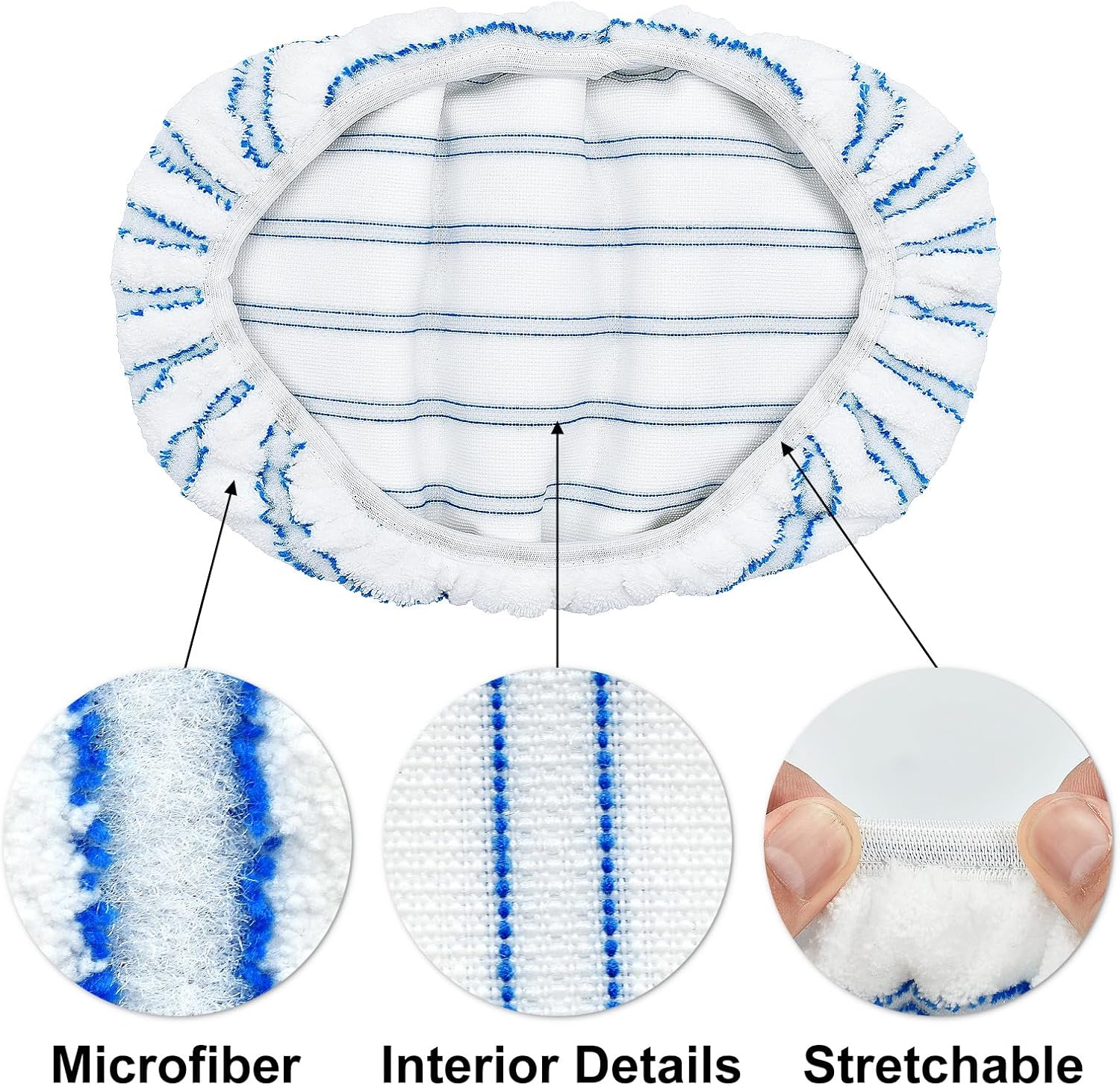 Mop Heads Replacements for Ocedar Hardwood Floor 'N More Microfiber Mop, 3 Pack Mop Refills for