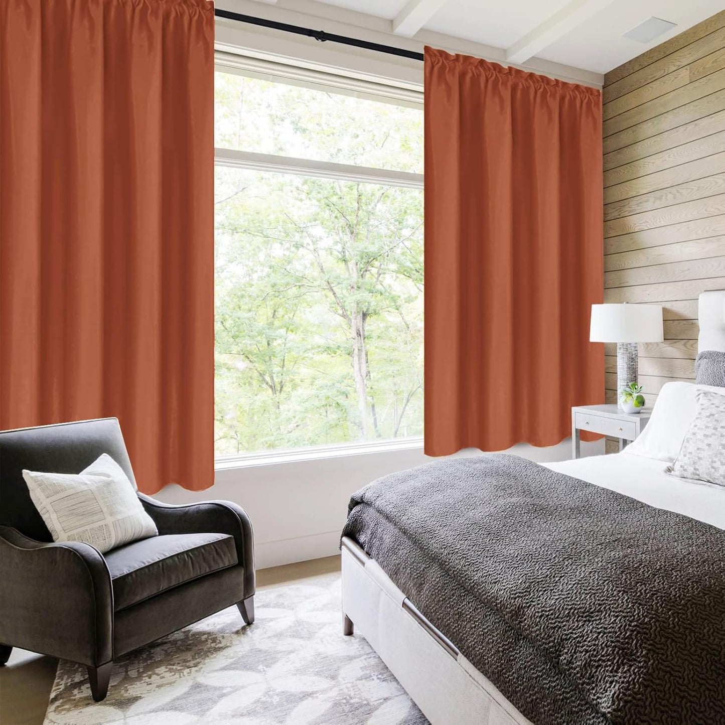 DWCN Blackout Curtains Thermal Insulated, Energy Saving & Noise Reducing Bedroom and Living Room