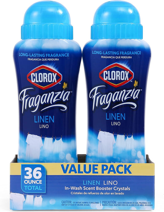 Clorox Fraganzia Laundry Scent Booster Crystals in Linen Scent - Scented In-Wash Freshener Beads