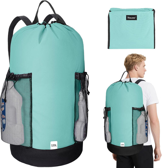 BALEINE 120L Laundry Bag Backpack, 900D Oxford Fabric Large Travel Laundry Bags with Shoulder