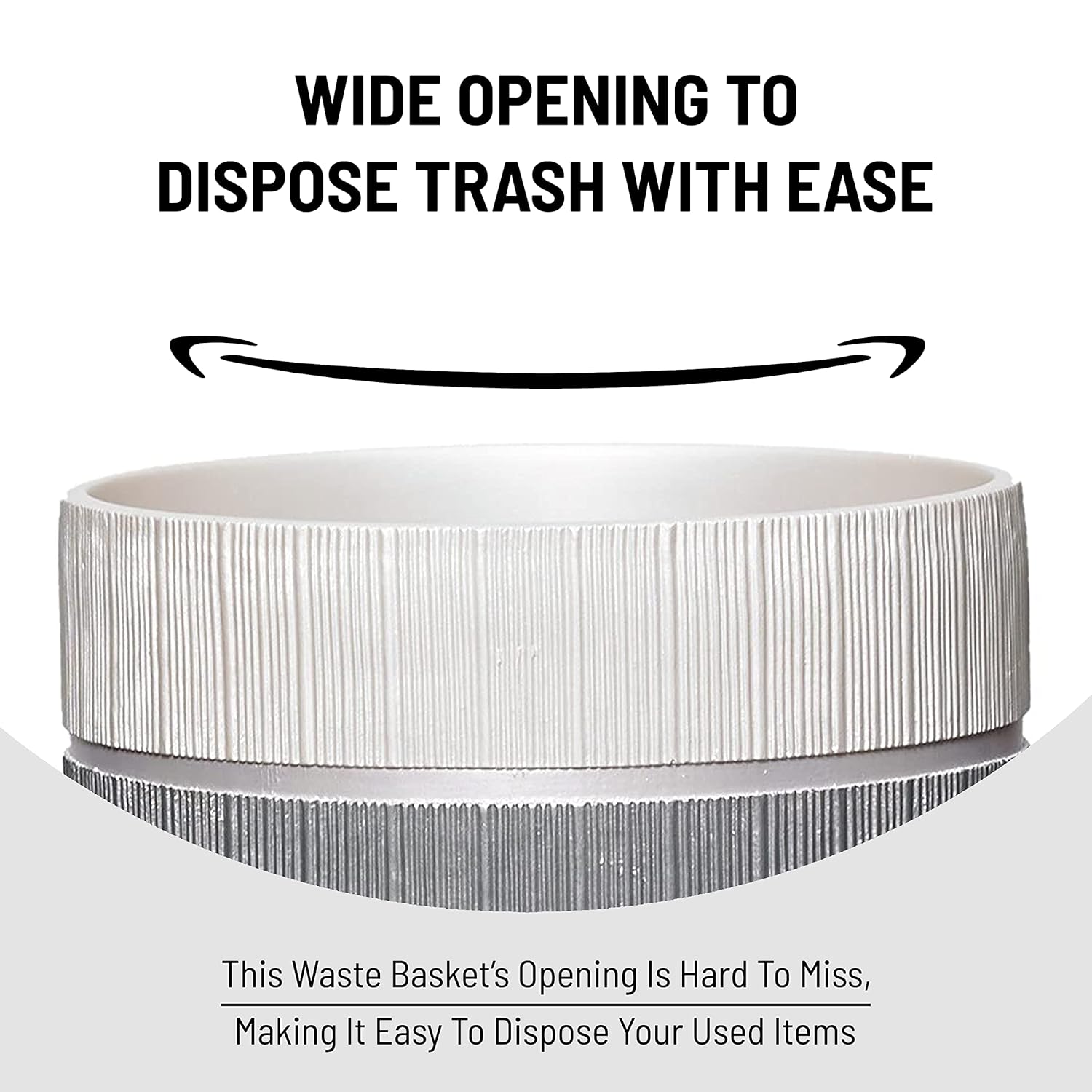 Zahari Home Decorative Trash Can for Bathroom, Office & Bedroom - 2.1 Gallons Stylish & Small Trash