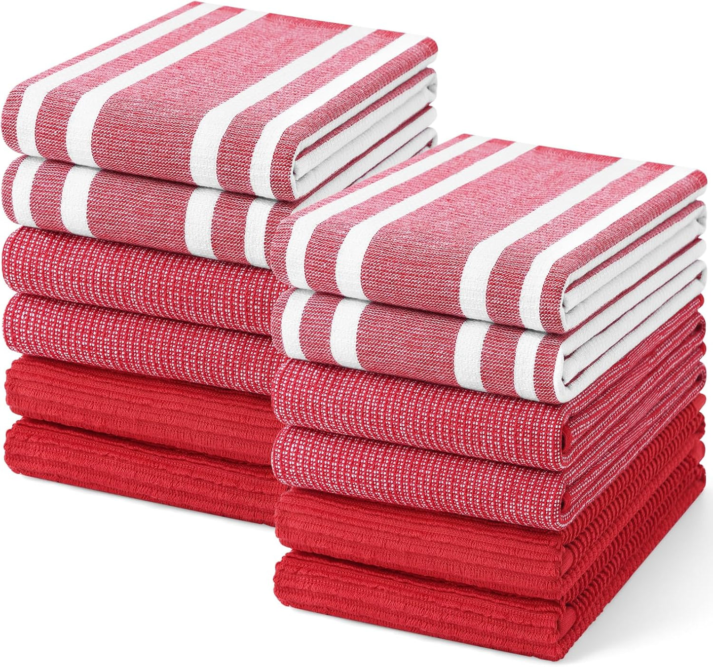 Homaxy Premium Kitchen Towels(18”x 28”, 12 Pack), Large Cotton 380 GSM Kitchen Hand Towels, Soft