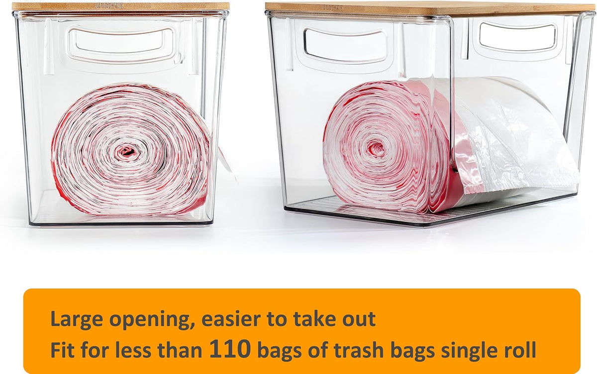 2 Pack Trash Bag Holder Dispenser, Extra Large Garbage Bags Holder, Stackable Trash Bag Holder with