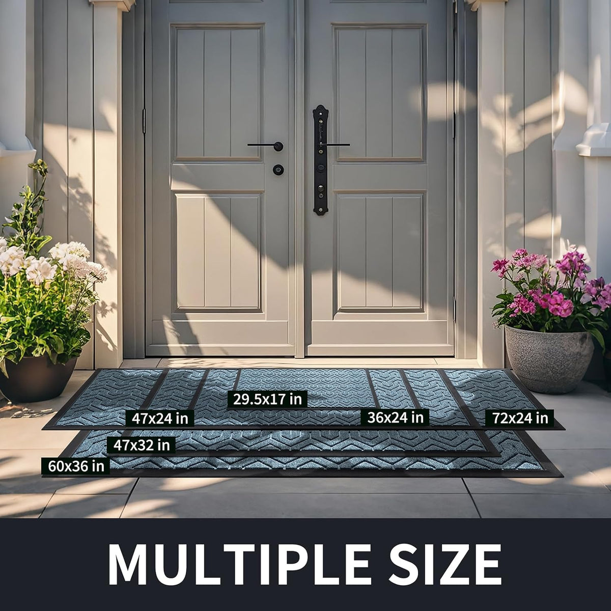 Yimobra Large Door Mat Outside Entrance 47x32, Waterproof Heavy Duty Outdoor Mats for Front Door