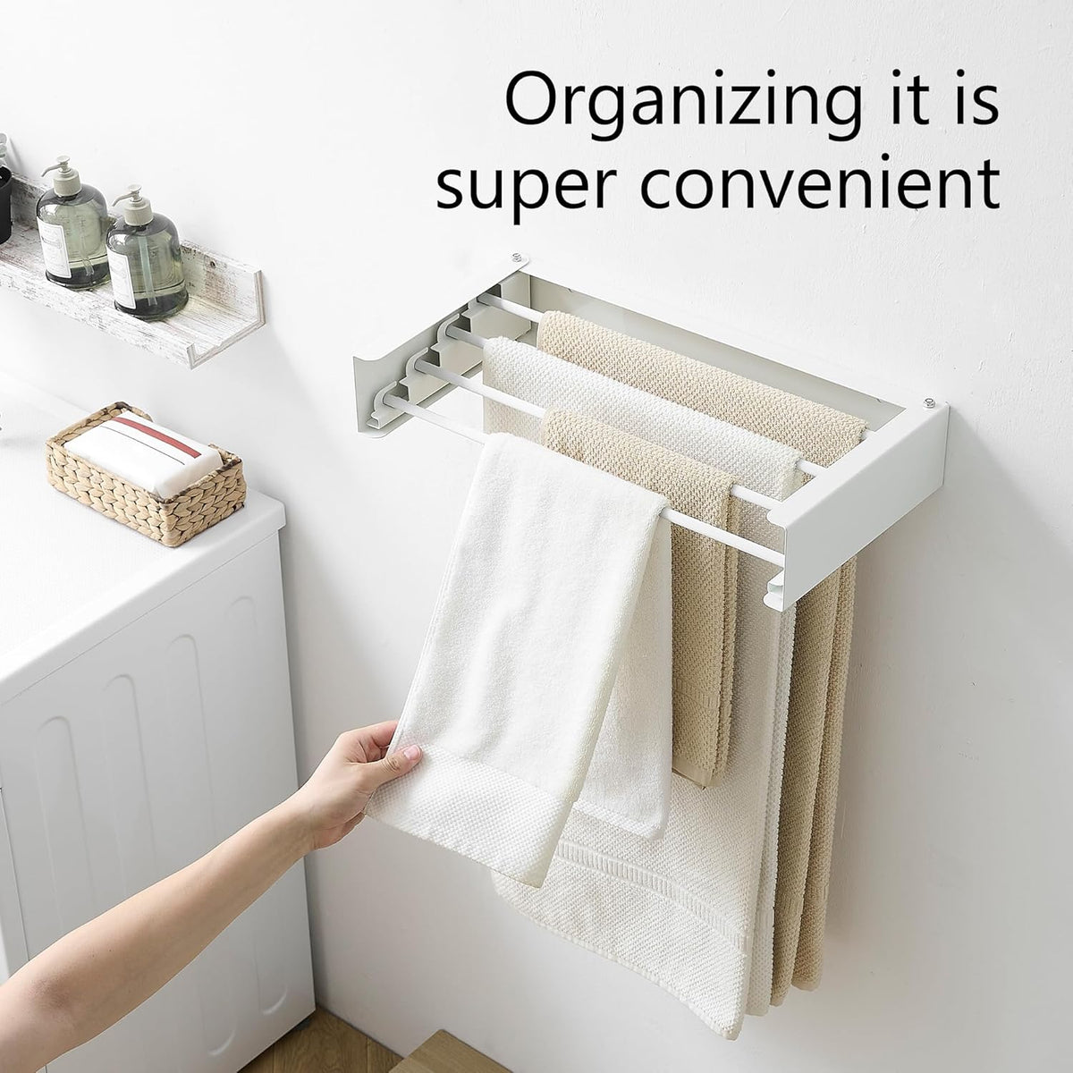 Clothes Drying Rack, Laundry Hanger Dryer Rack, Wall Mounted Drying Rack for Laundry, Foldable