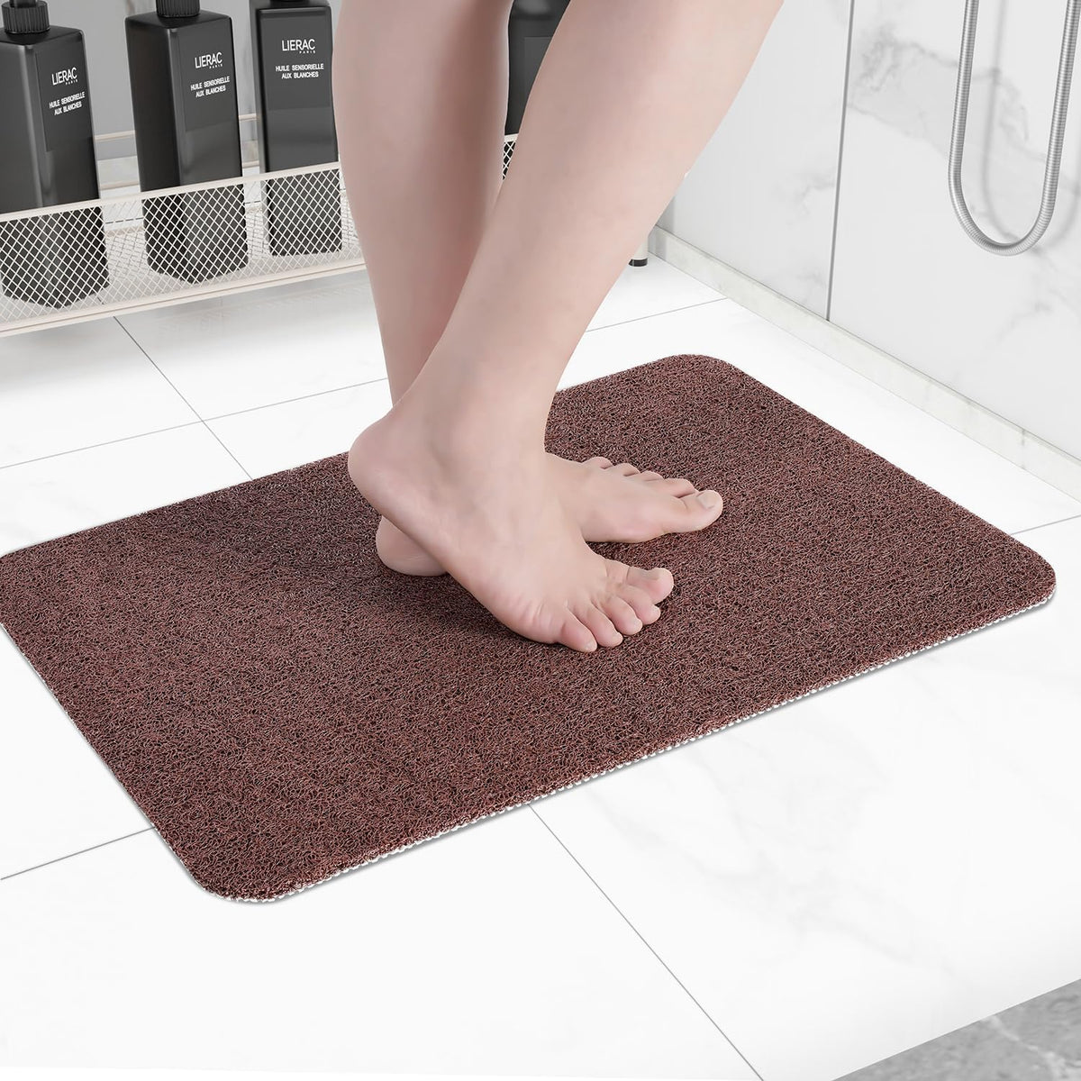 Non-Slip Bathtub Mat, Anti Slip Shower Mat, Fast Drying Bathtub Mats, Foot Scrubber Mat, Anti Slip