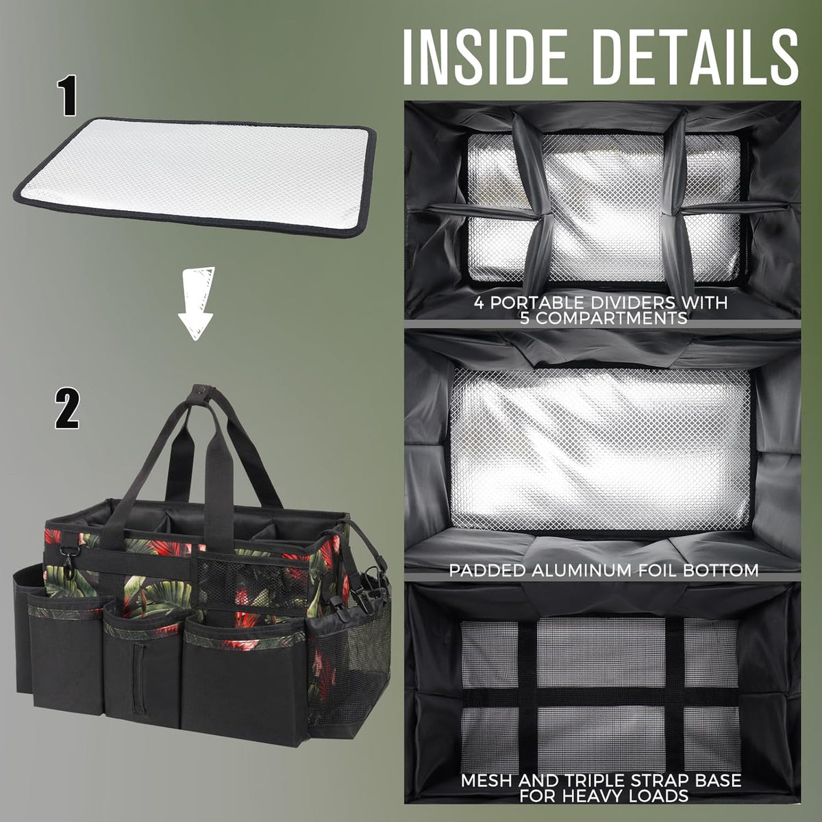 Wearable Cleaning Caddy, Cleaning Caddy Supplies Organizer with Handle & Shoulder Straps for