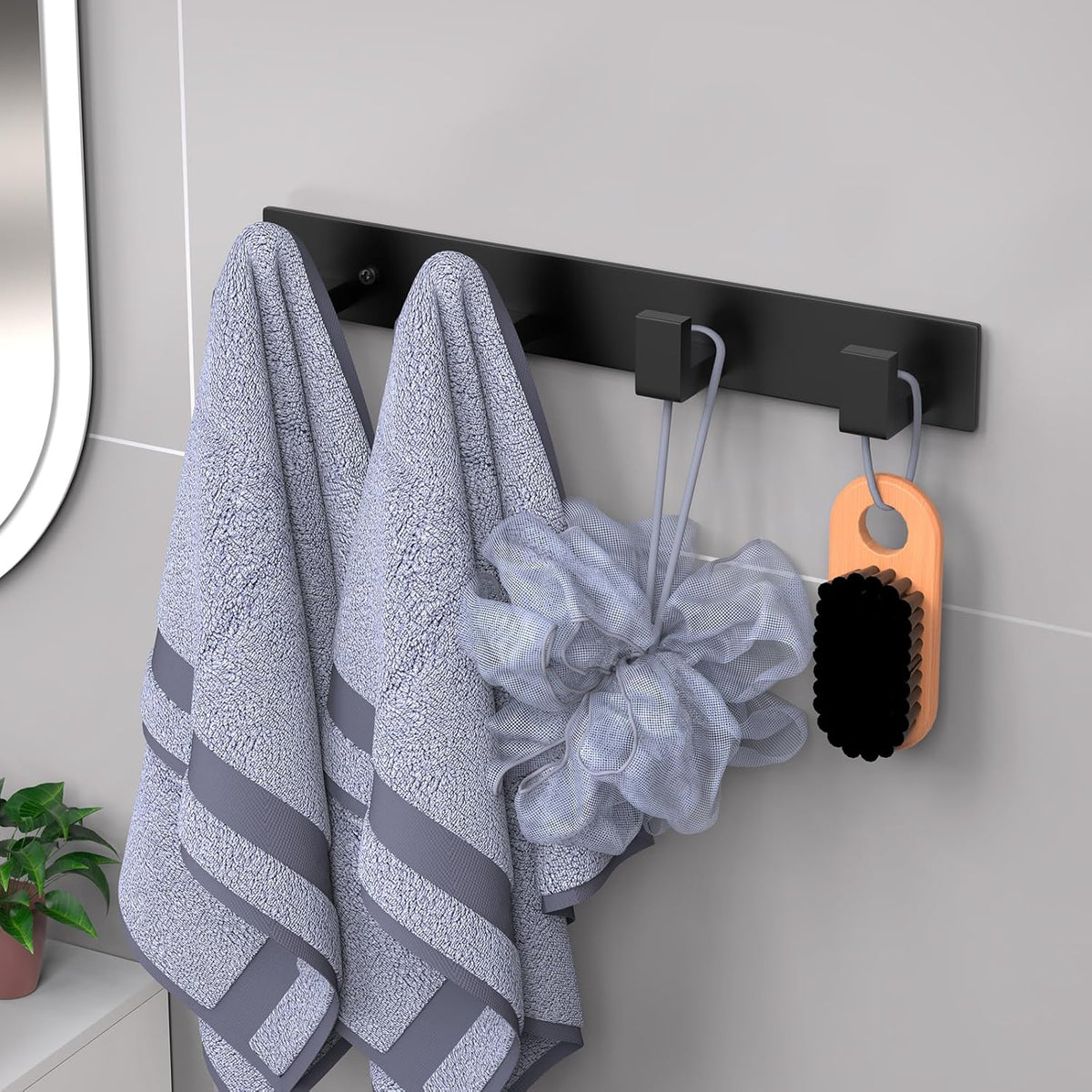 PMMASTO Coat Rack Wall Mount, Coat Hooks Wall Hooks for Hanging, Stainless Steel Coat Hanger Towel