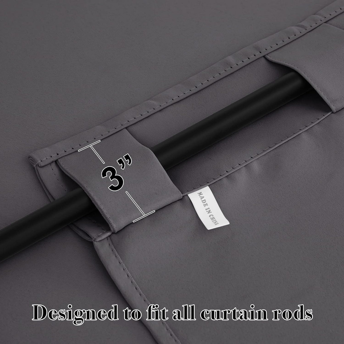 RYB HOME Blackout Curtains for Bedroom - Thermal Insulated Light Block Window Curtains, Back Tab