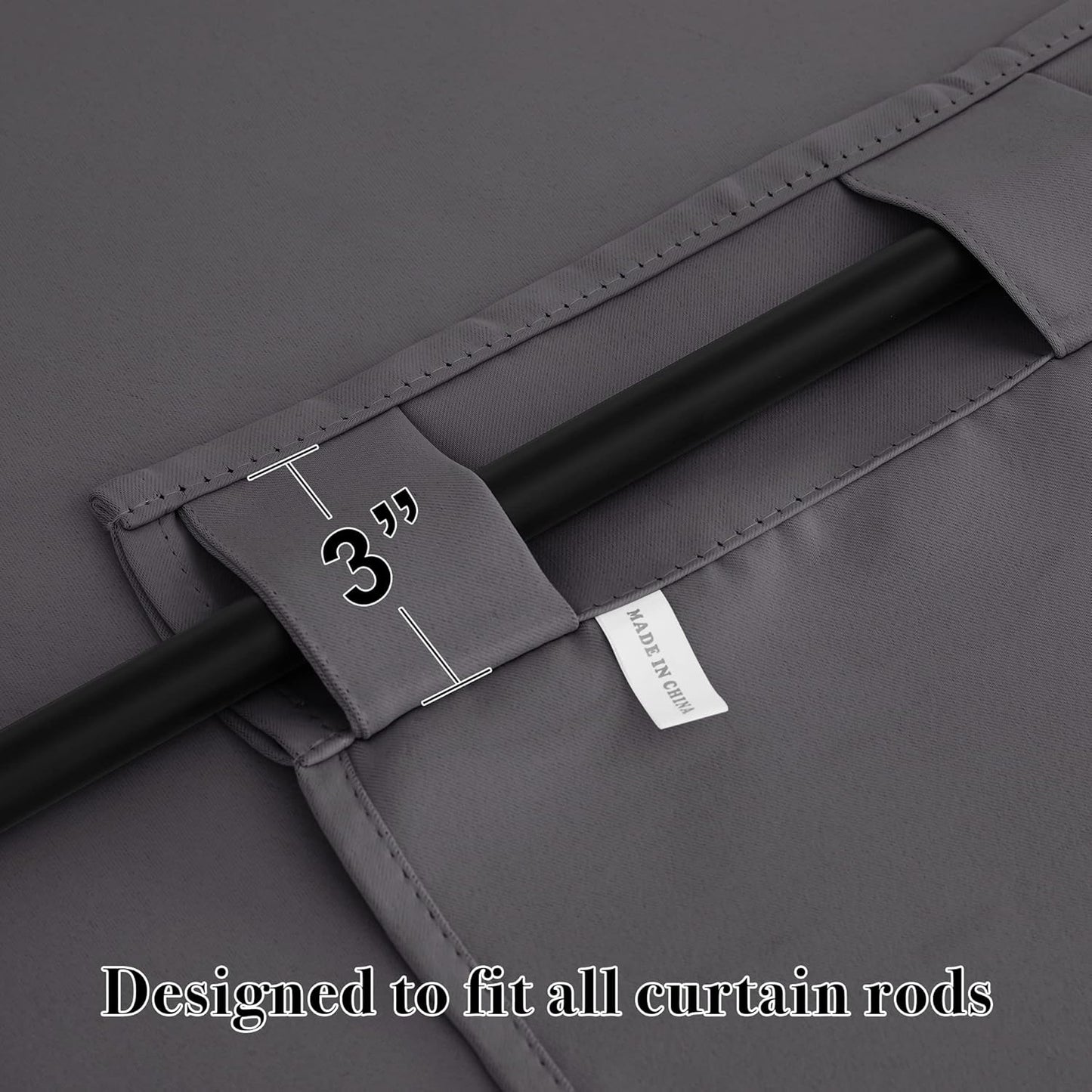 RYB HOME Blackout Curtains for Living Room, Back Tab & Rod Pocket Top Insulating Window Decor for