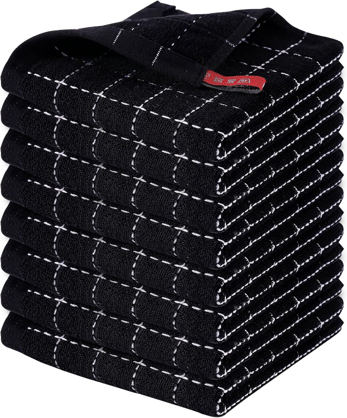 Homaxy 100% Cotton Terry Kitchen Dish Cloths, Ultra Soft and Absorbent Dish Towels for Kitchen