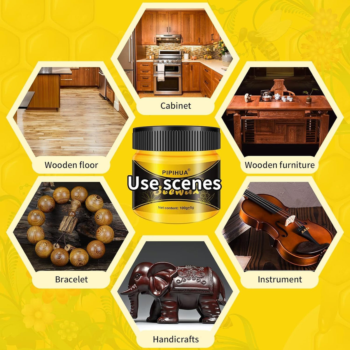 PIPIHUA Beeswax Polish and Conditioner for Wood Furniture - Waterproof & Restorer Wood Wax