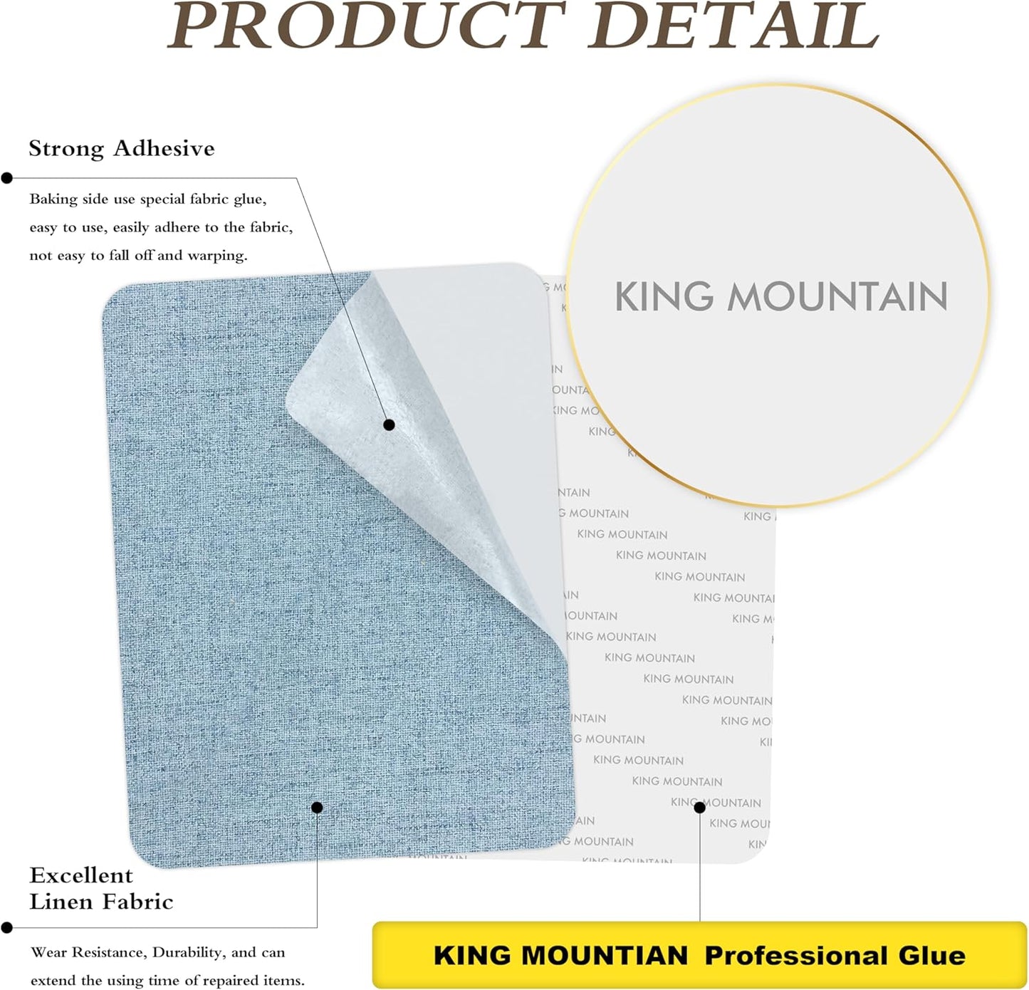 Fine Linen Fabric Patches, Self-Adhesive, 8x11 inch Extra Size, Multi Color, for Sofa and Clothes