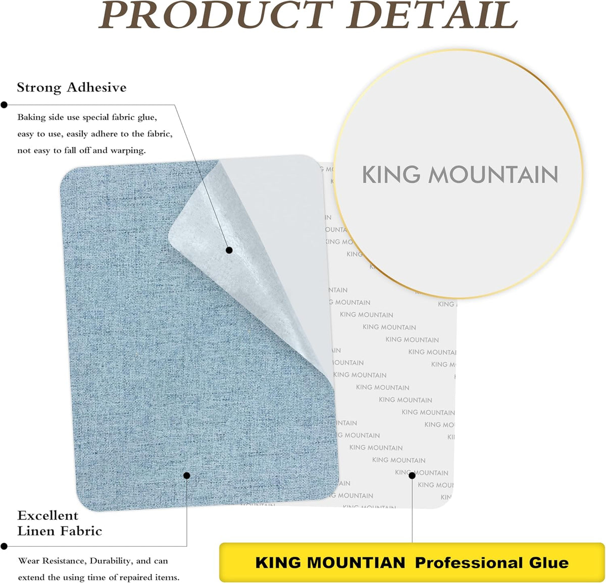 Fine Linen Fabric Patches, Self-Adhesive, 8x11 inch Extra Size, Multi Color, for Sofa and Clothes