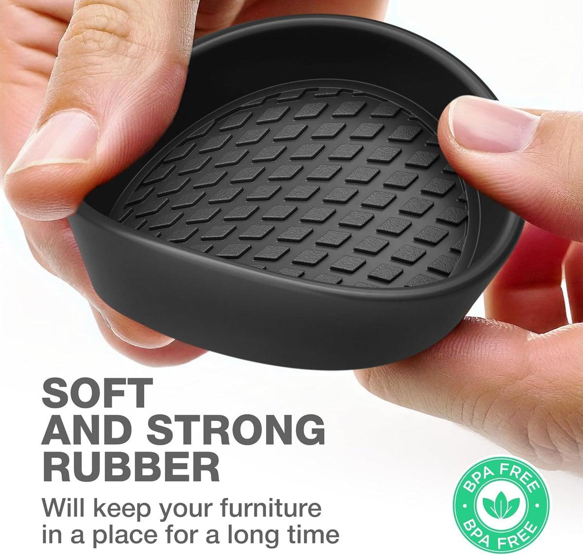 Furniture Cups X-PROTECTOR – 2.5" Caster Cups 8 PCS – Round Furniture Coasters – Ideal Bed Stoppers