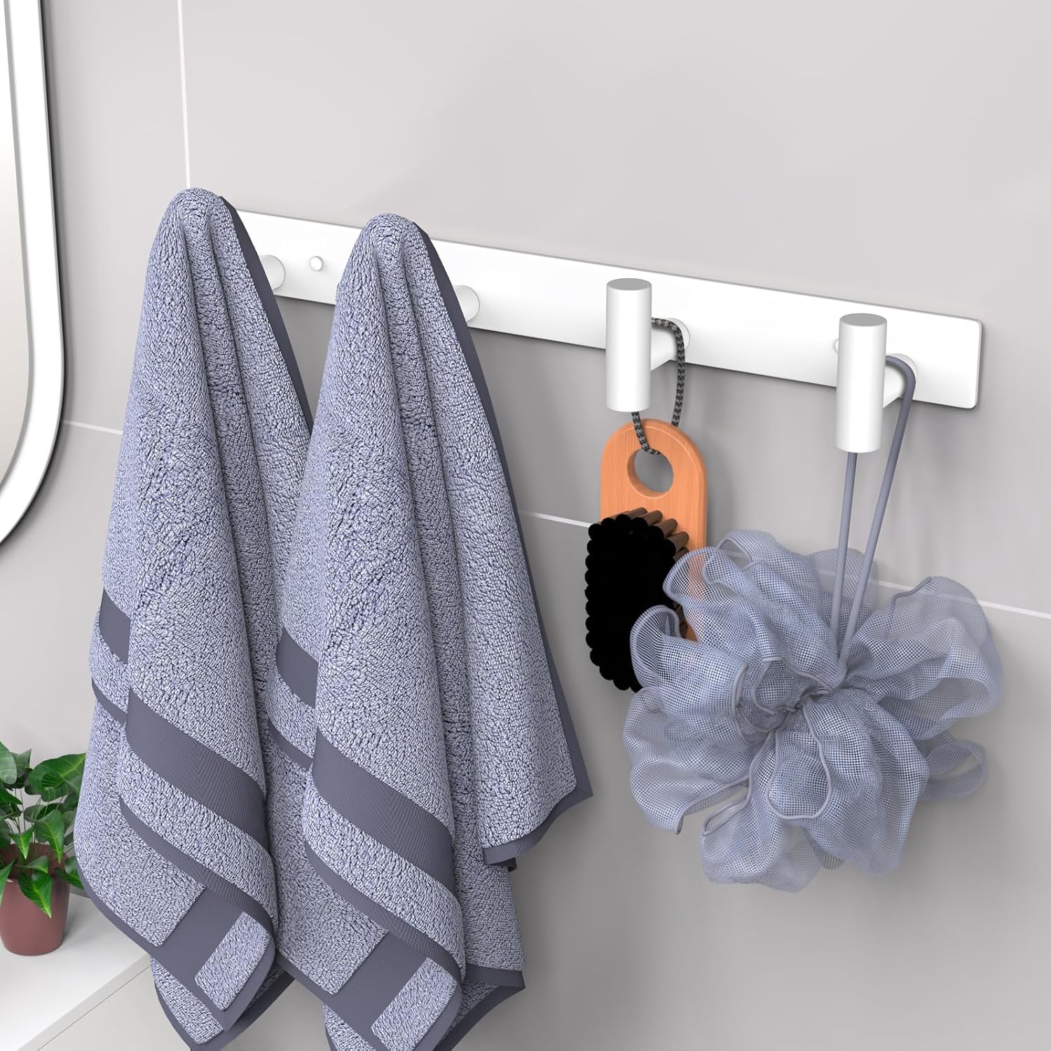 VAEHOLD Hat and Coat Wall Mount Rack - Hooks for Robes, Bags, Keys, and Towels - Bathroom Towel