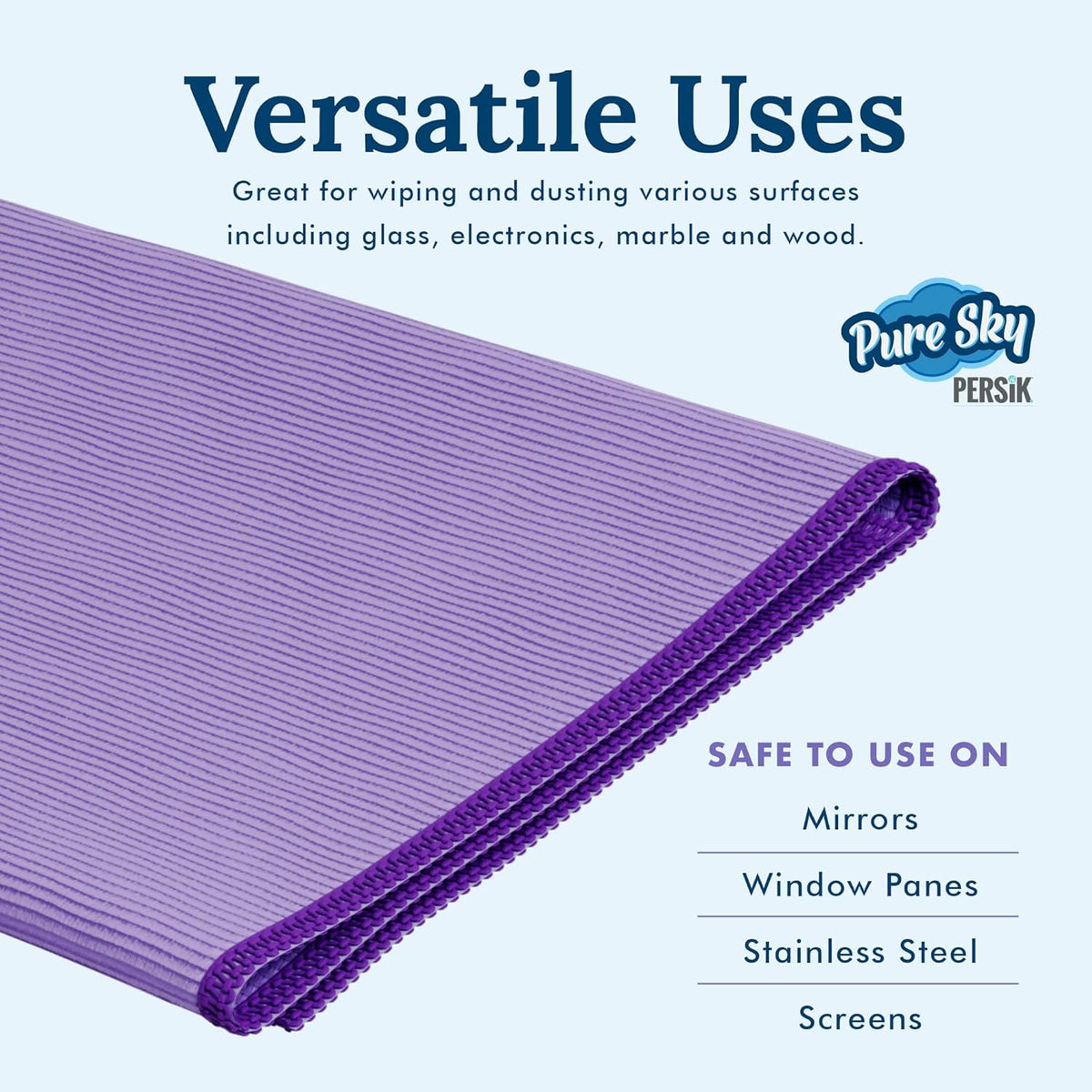 Pure-Sky Microfiber Cleaning Cloth - JUST ADD Water No Detergents Needed – Streak Free Magic Ultra